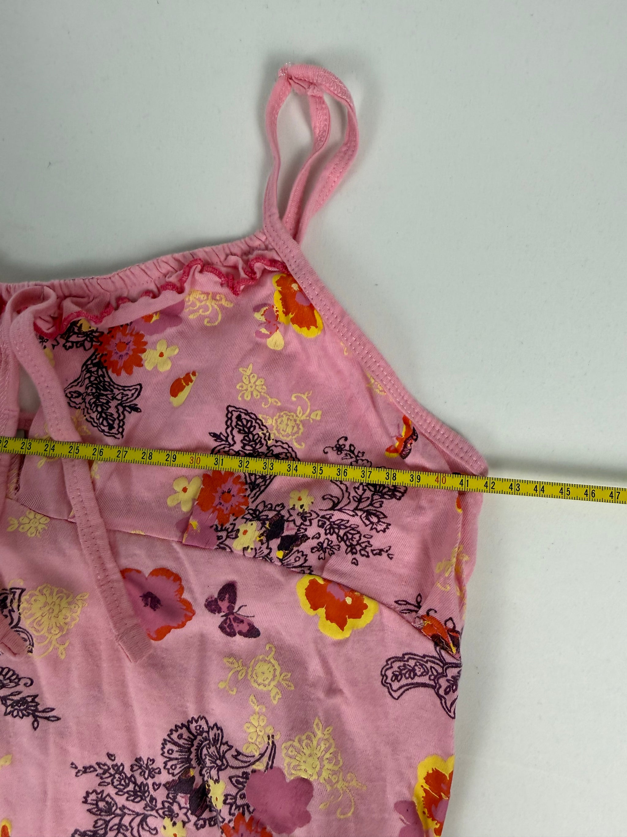 Baby pink graphic cotton dress (L)