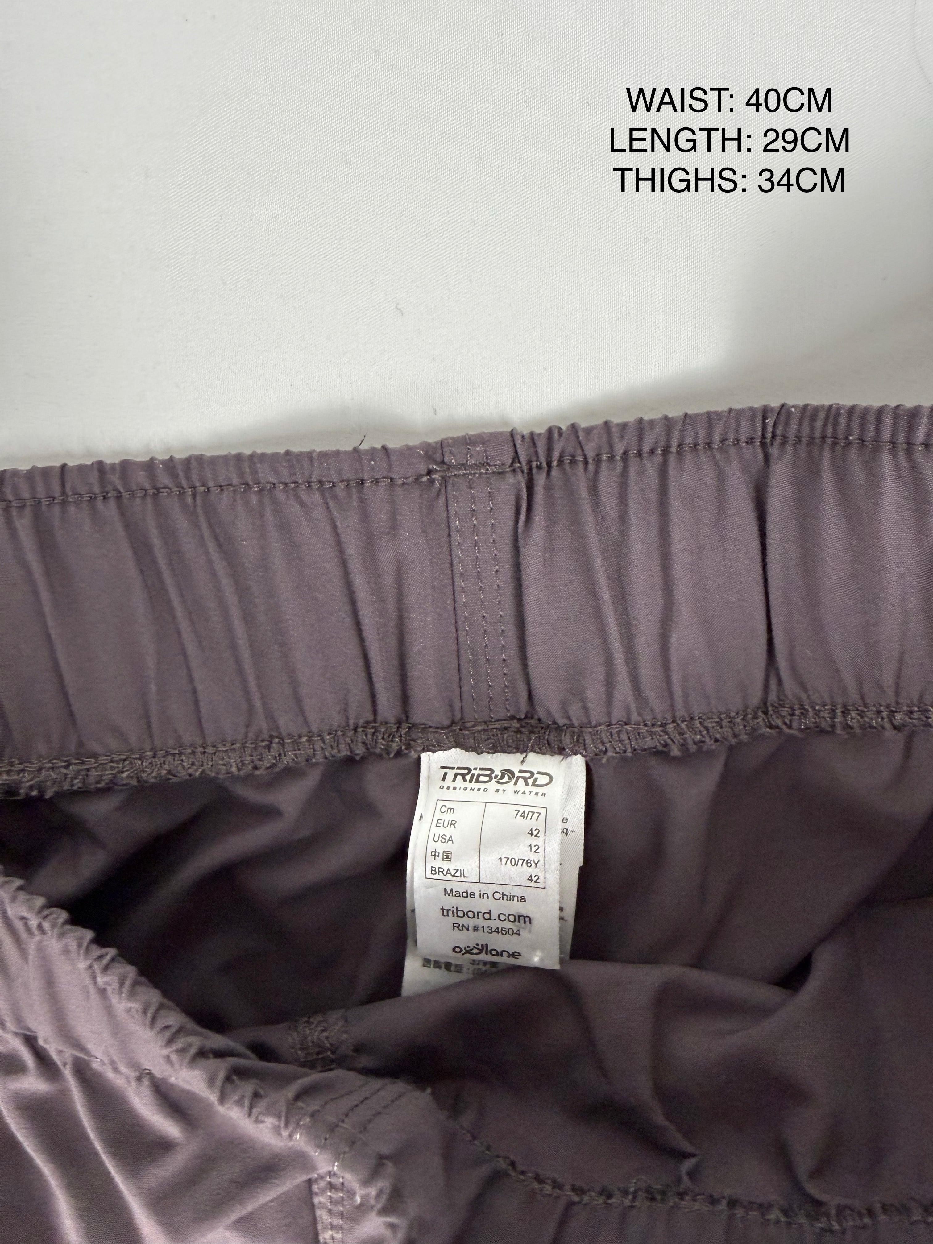 Brown beachwear low rise mini short (XL)