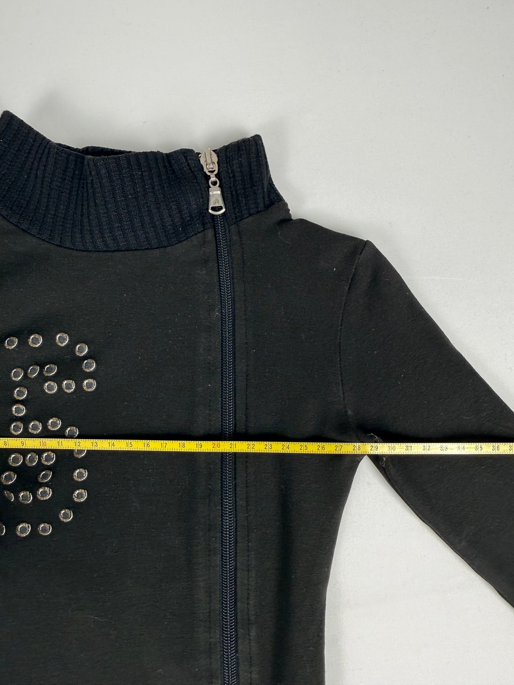 Black zip up long sleeves top (XS)