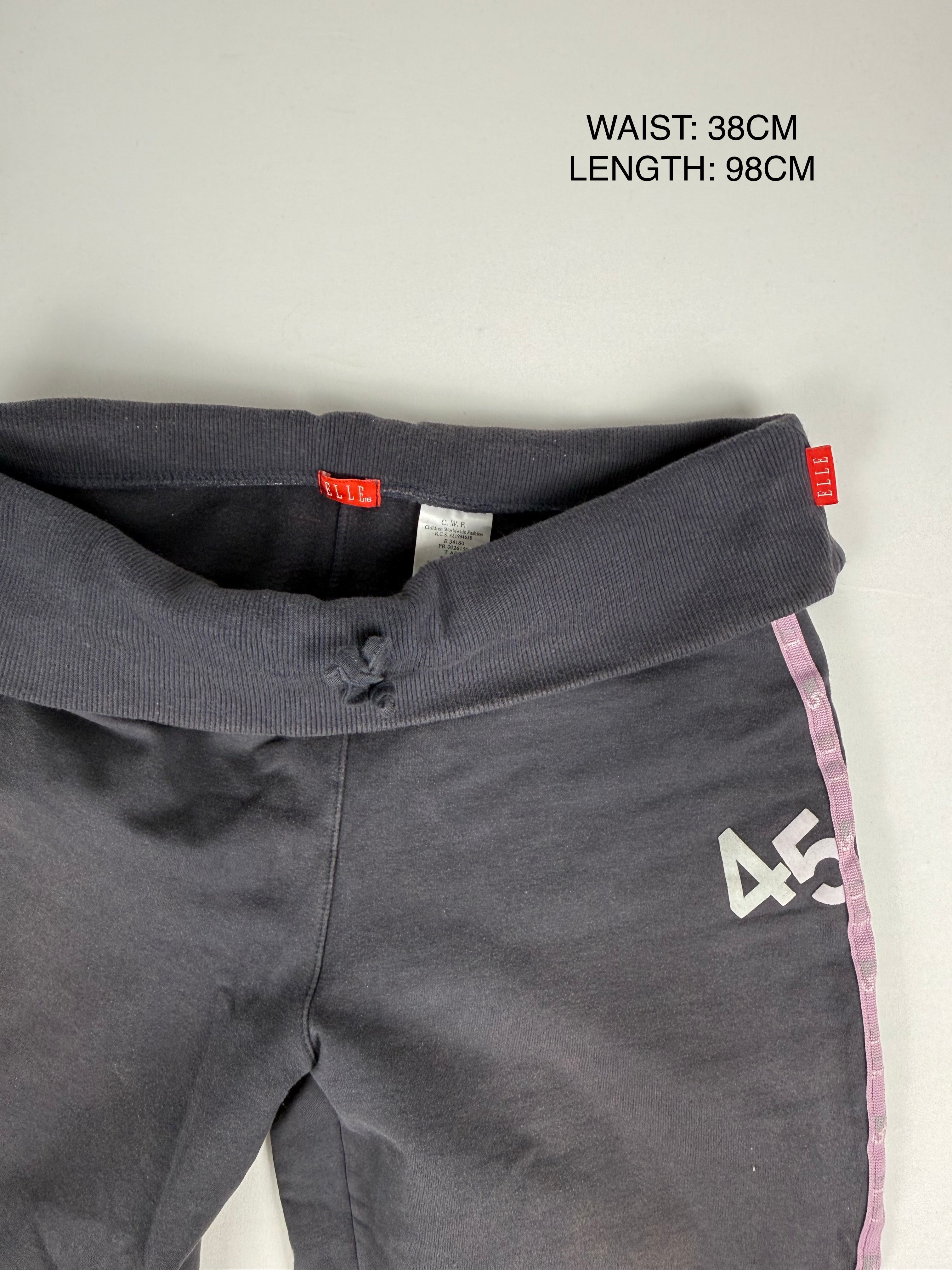 Pantalon droit taille basse en jean noir (XS)