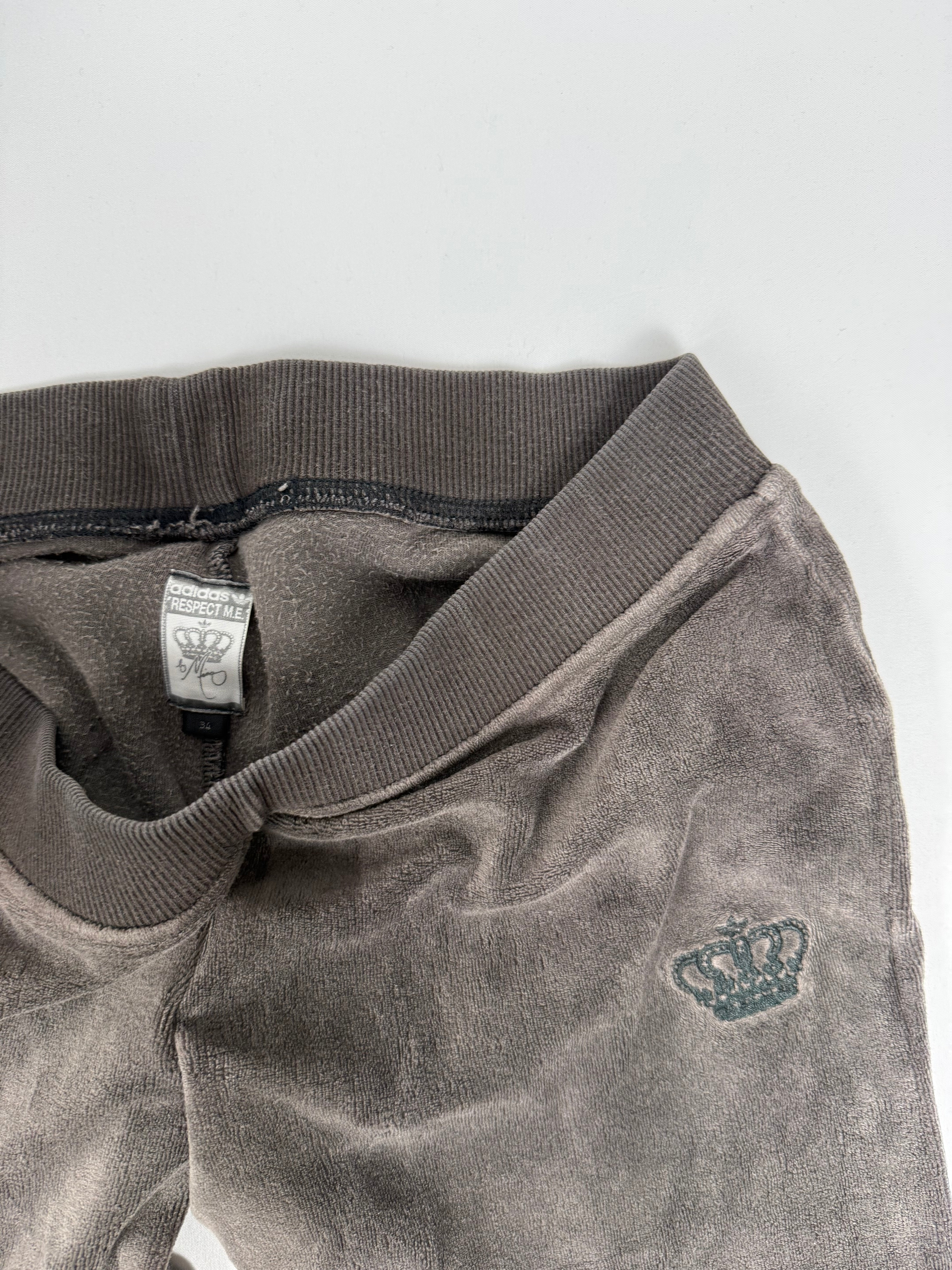 Brown velvet low rise flare pants (XS)