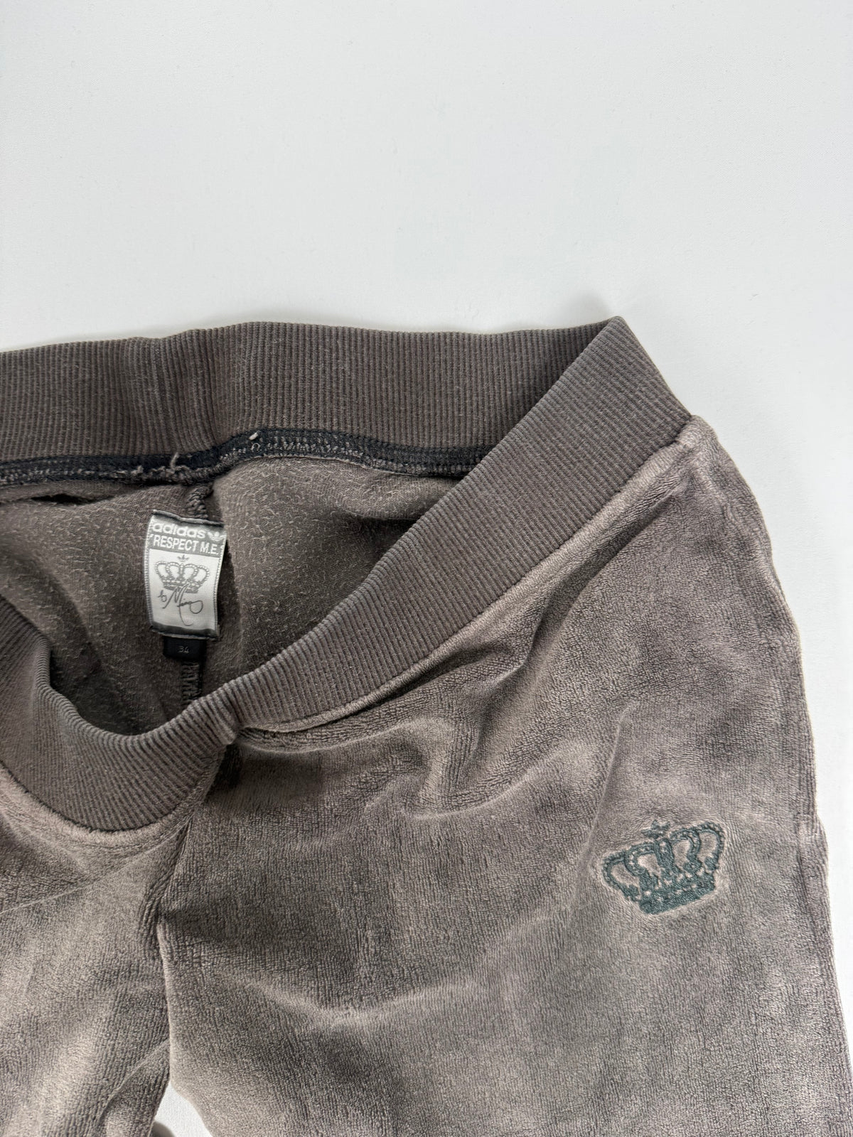 Brown velvet low rise flare pants (XS)