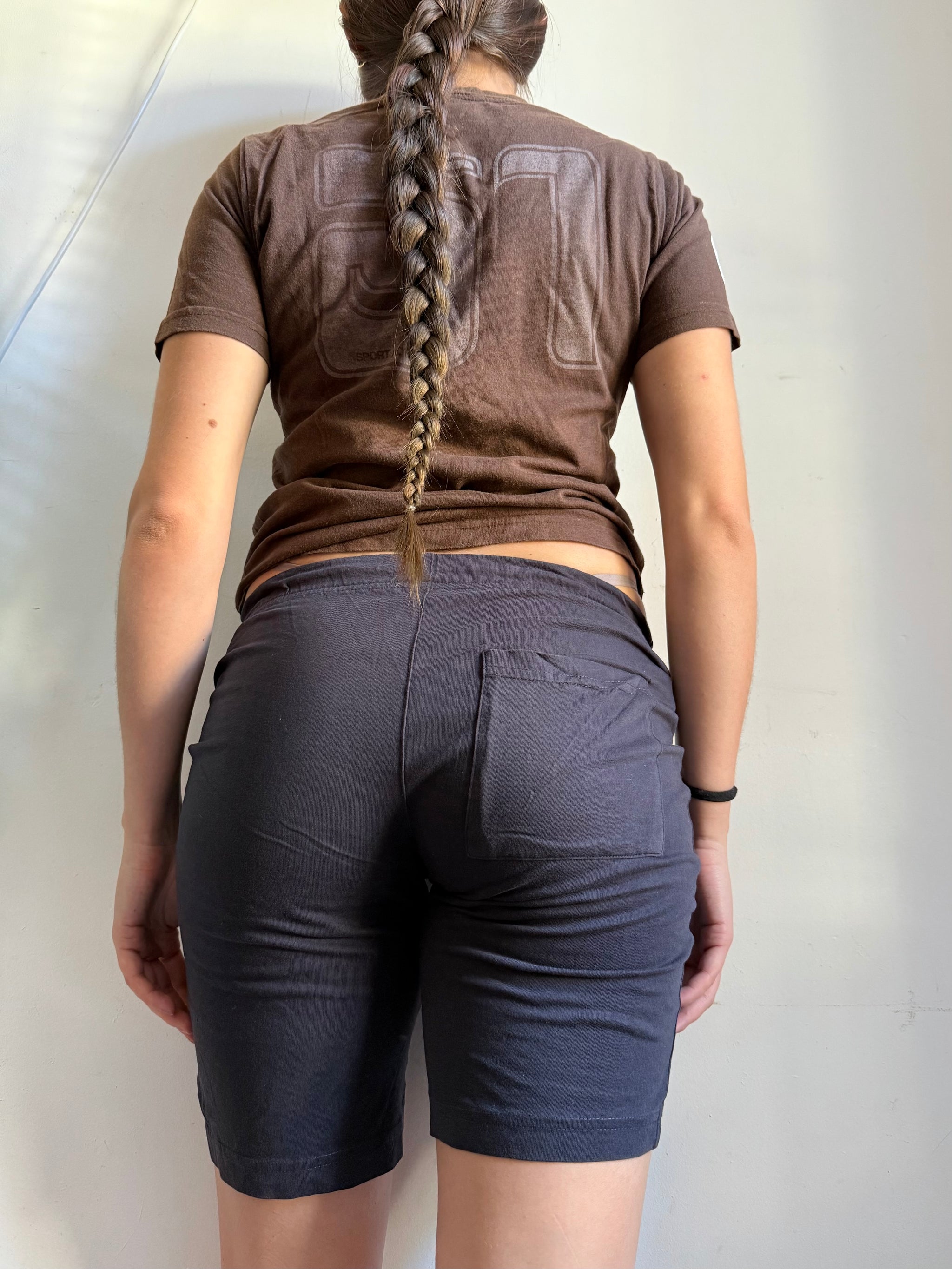 Brown 100% cotton mid short + top set (XS/S)