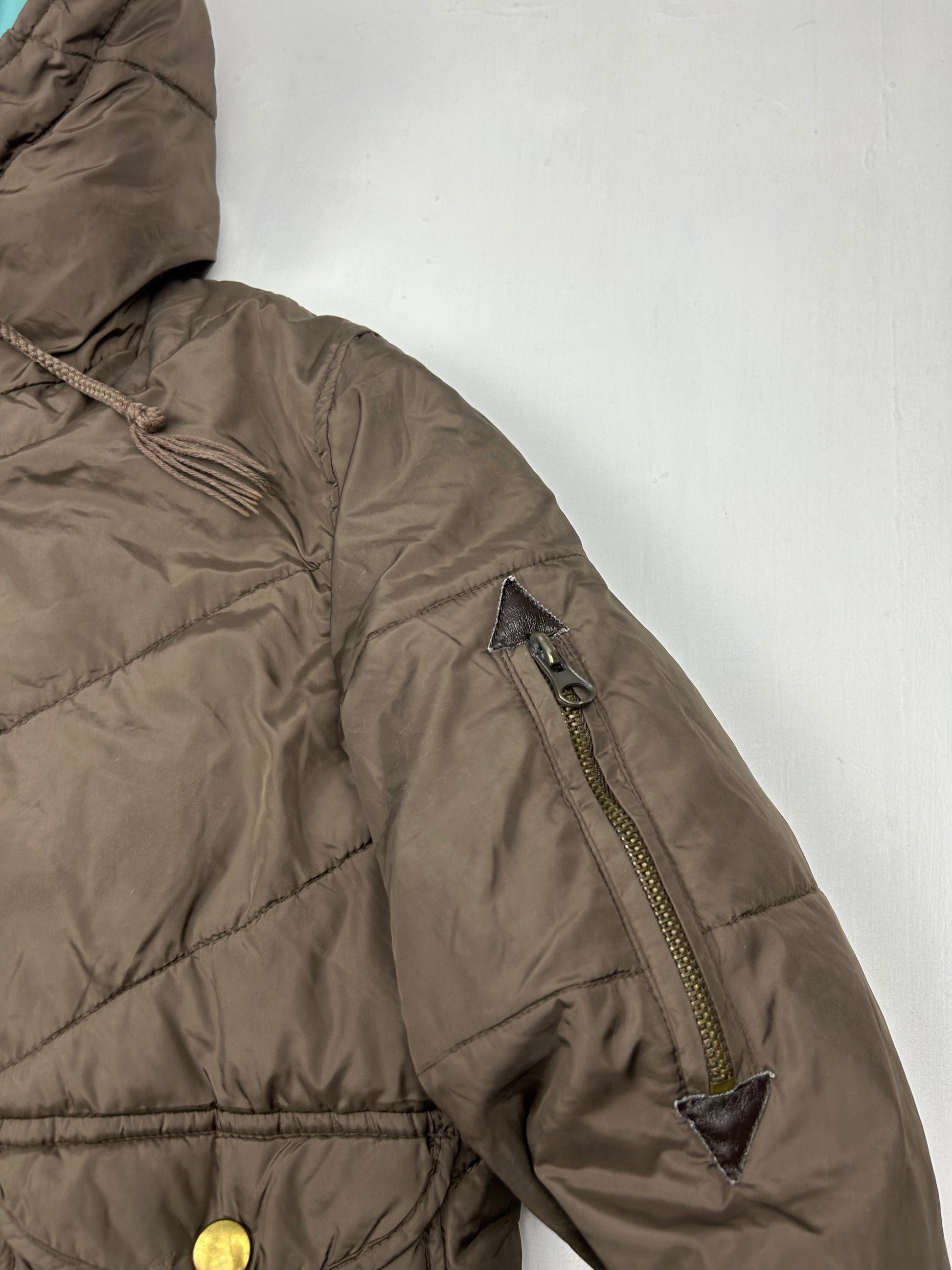 Brown winter puffer jacket (S)