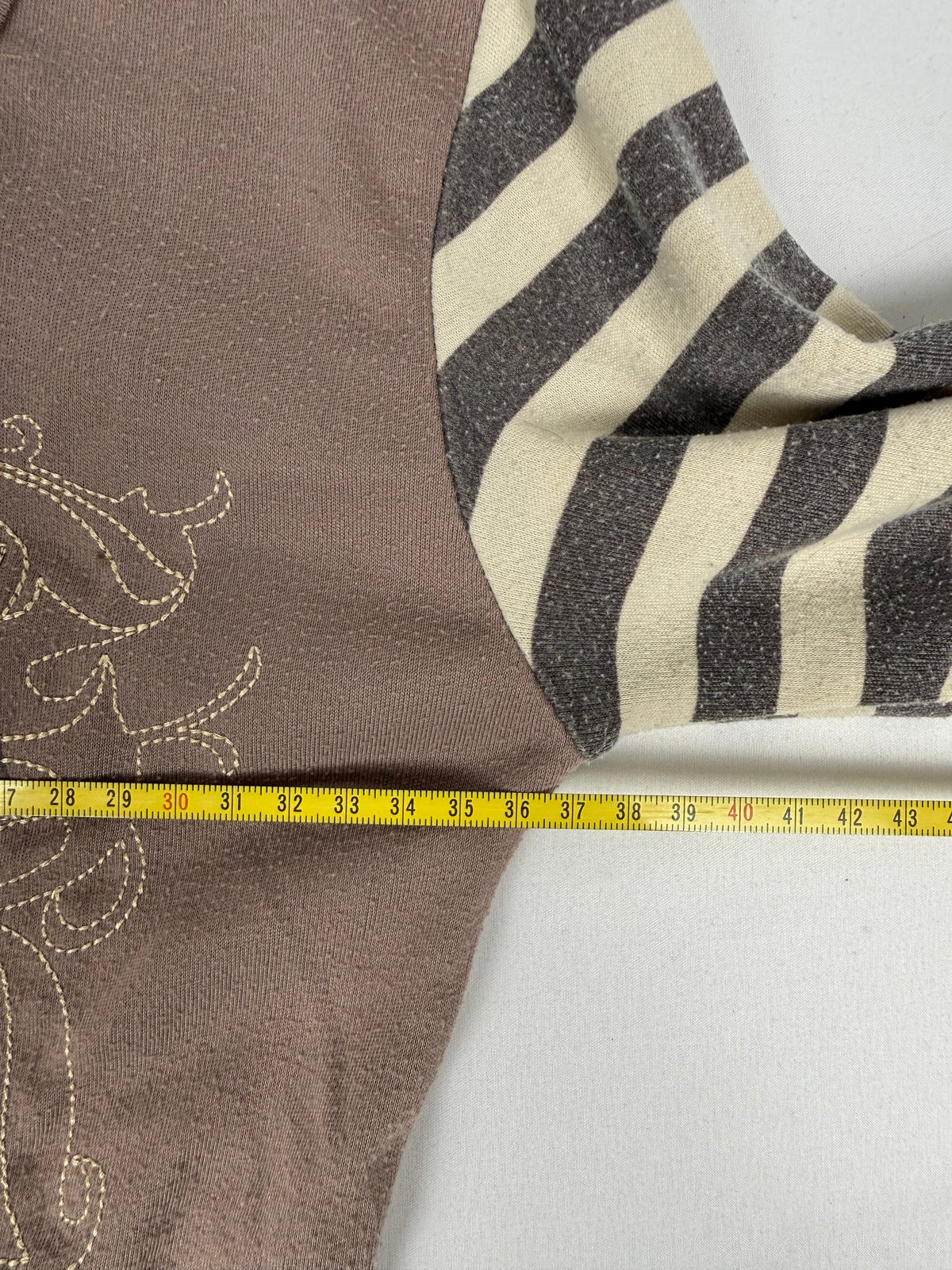 Brown 2 in 1 layer long sleeves top (XS)