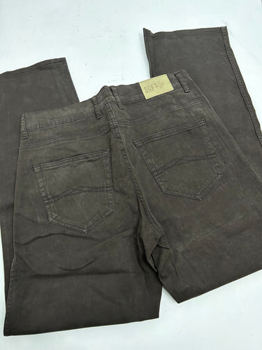 Brown baggy large denim pants 90s y2k vintage (M/L)