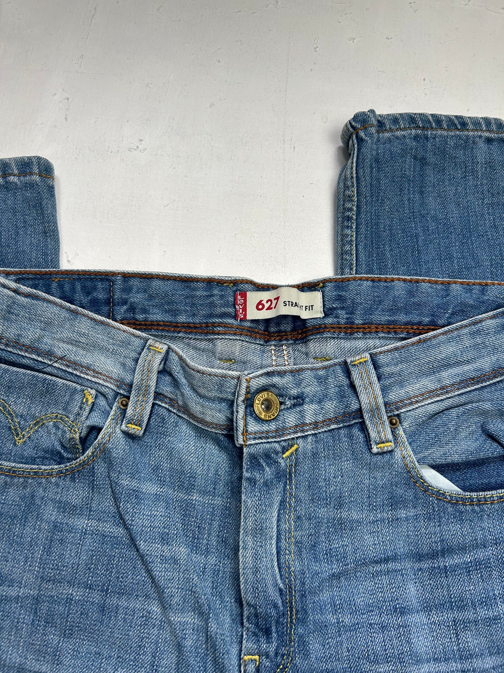 Blue denim  low waist flare / bootcut pants (S)