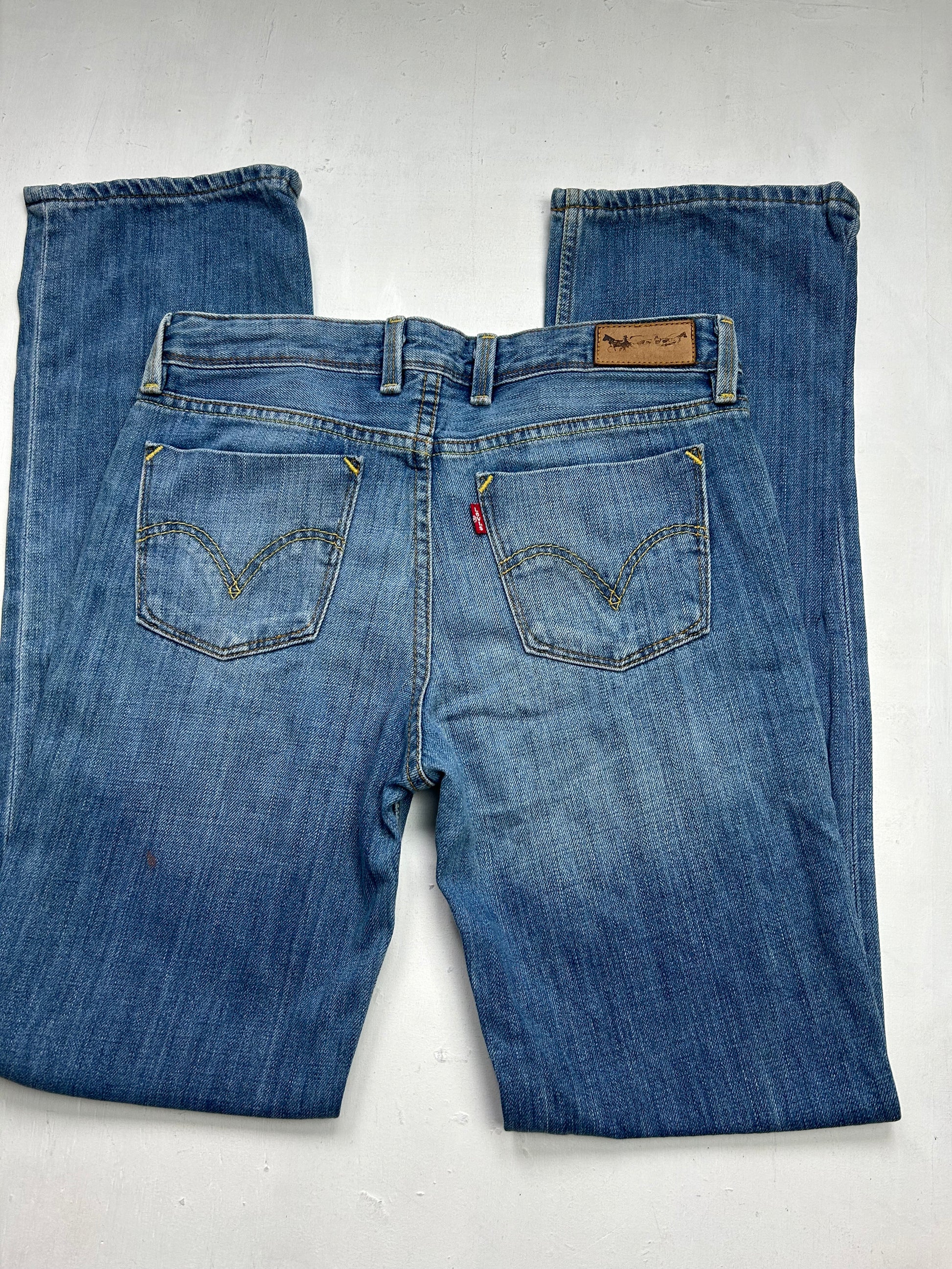 Blue denim  low waist flare / bootcut pants (S)