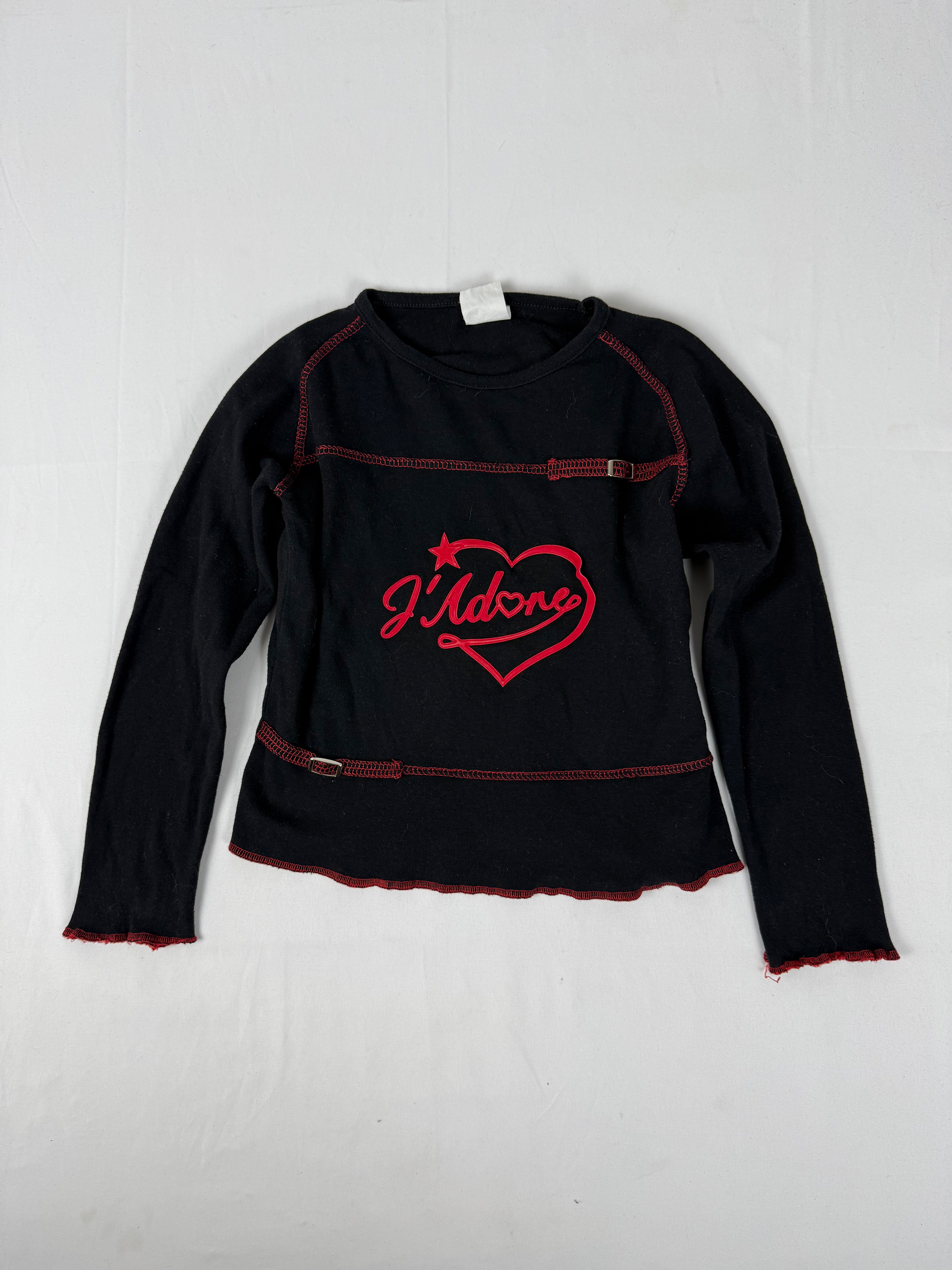 Black graphic long sleeves top (S)