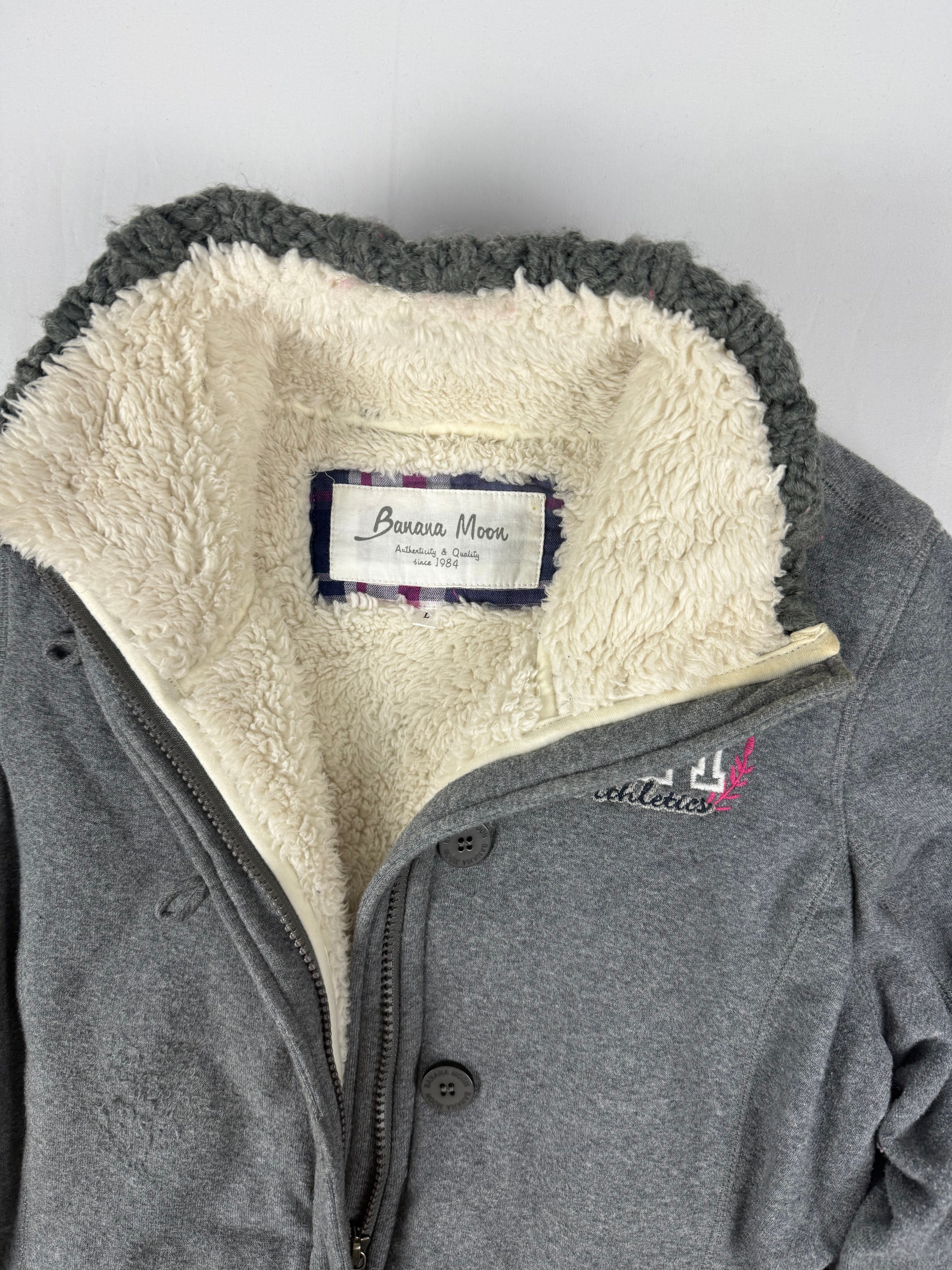 Grey inside fleece cotton jacket (S/M)