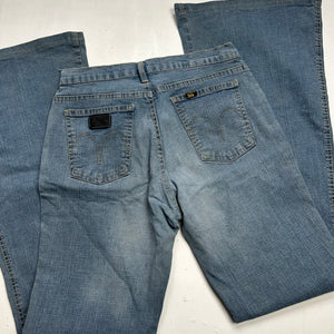 Blue denim  low waist flare / bootcut pants (S)