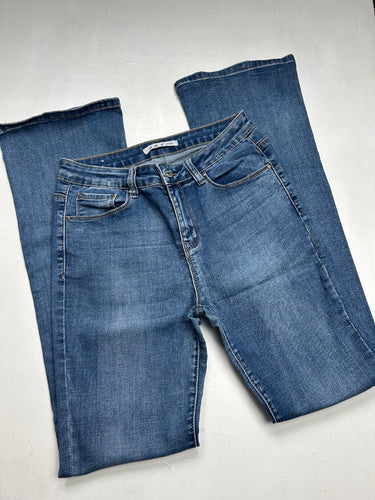 Blue denim  low waist flare / bootcut pants (S)