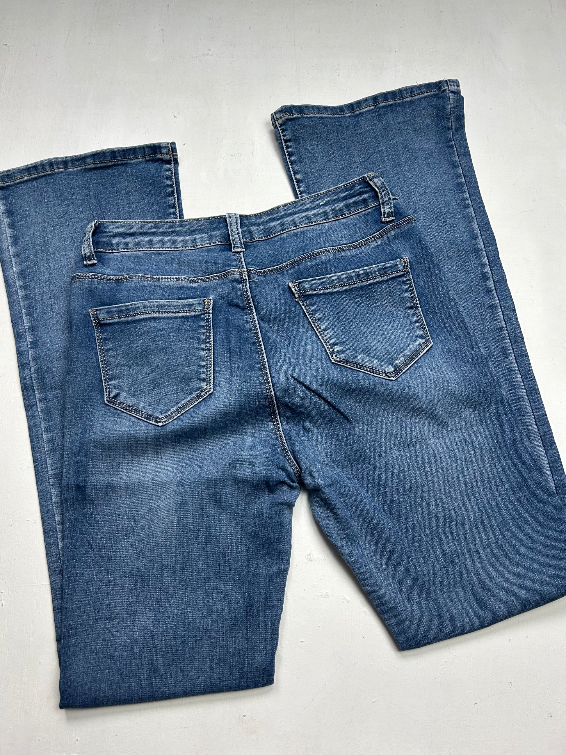 Blue denim  low waist flare / bootcut pants (S)