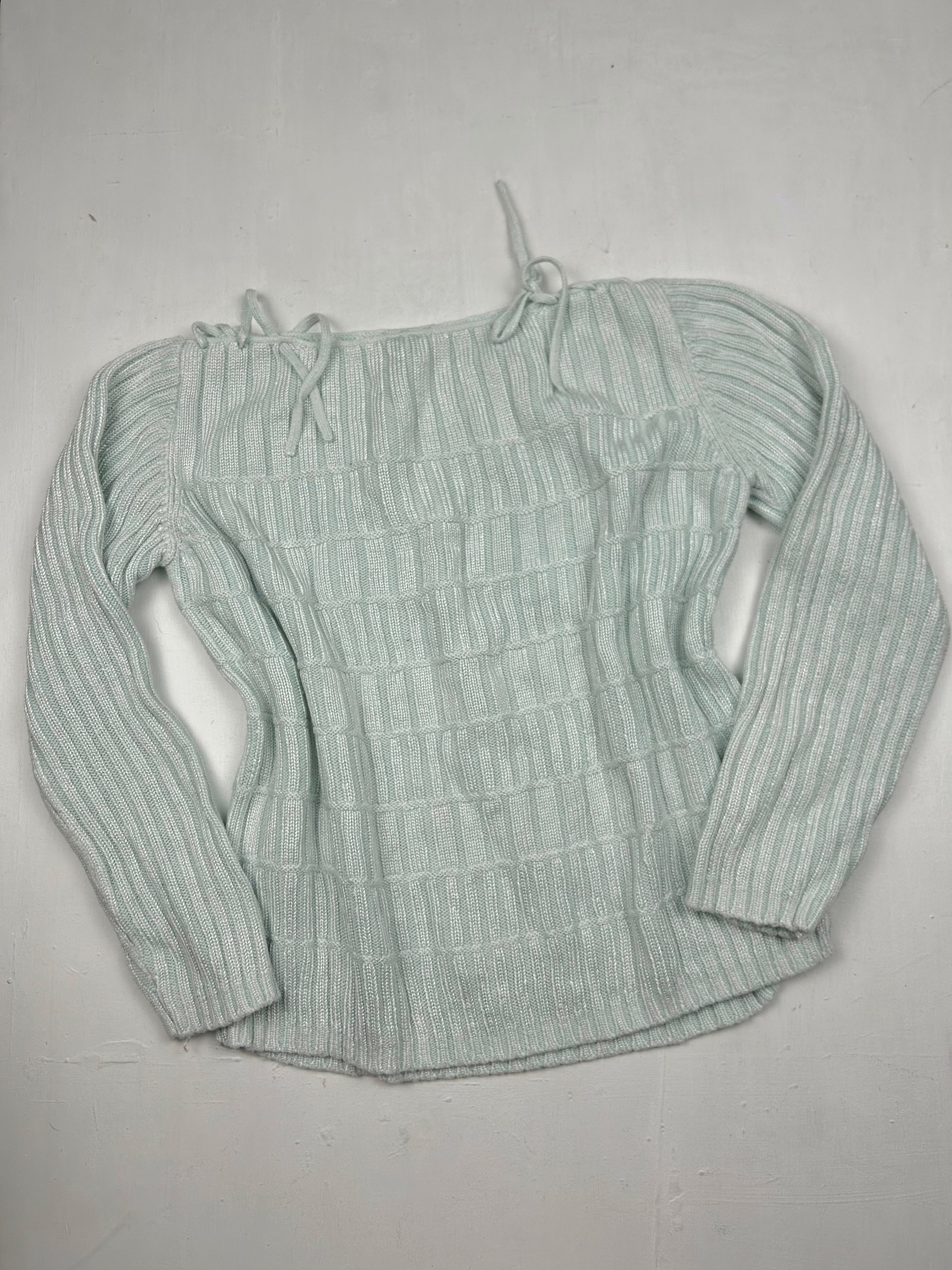 Baby blue lace up jumper (S/M)