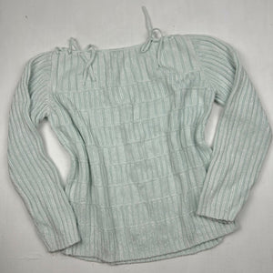 Baby blue tie up 100% cotton jumper (S)