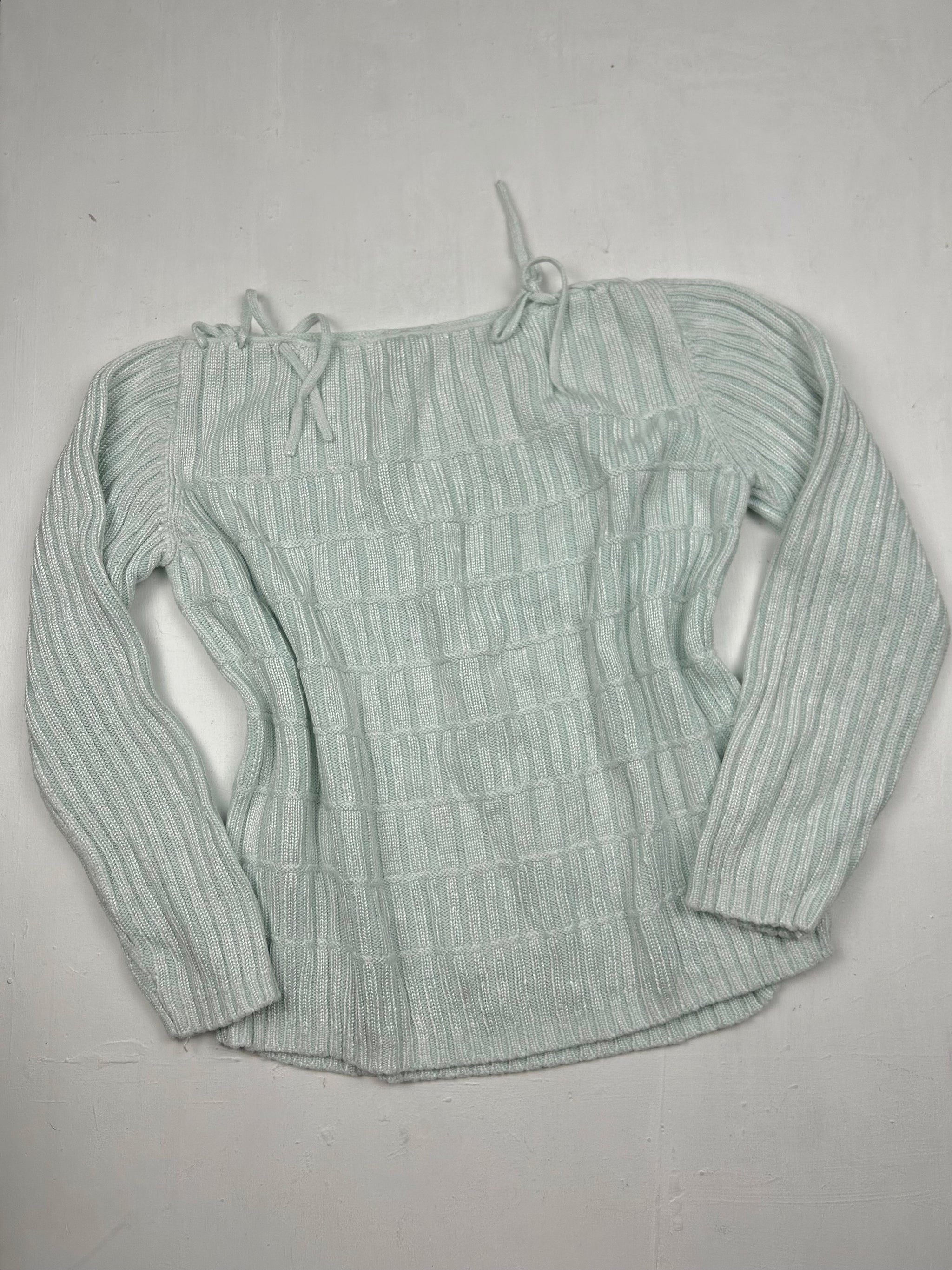 Baby blue lace up jumper (S/M)