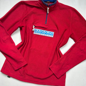 Red half zip fleece sweatshirt (M)