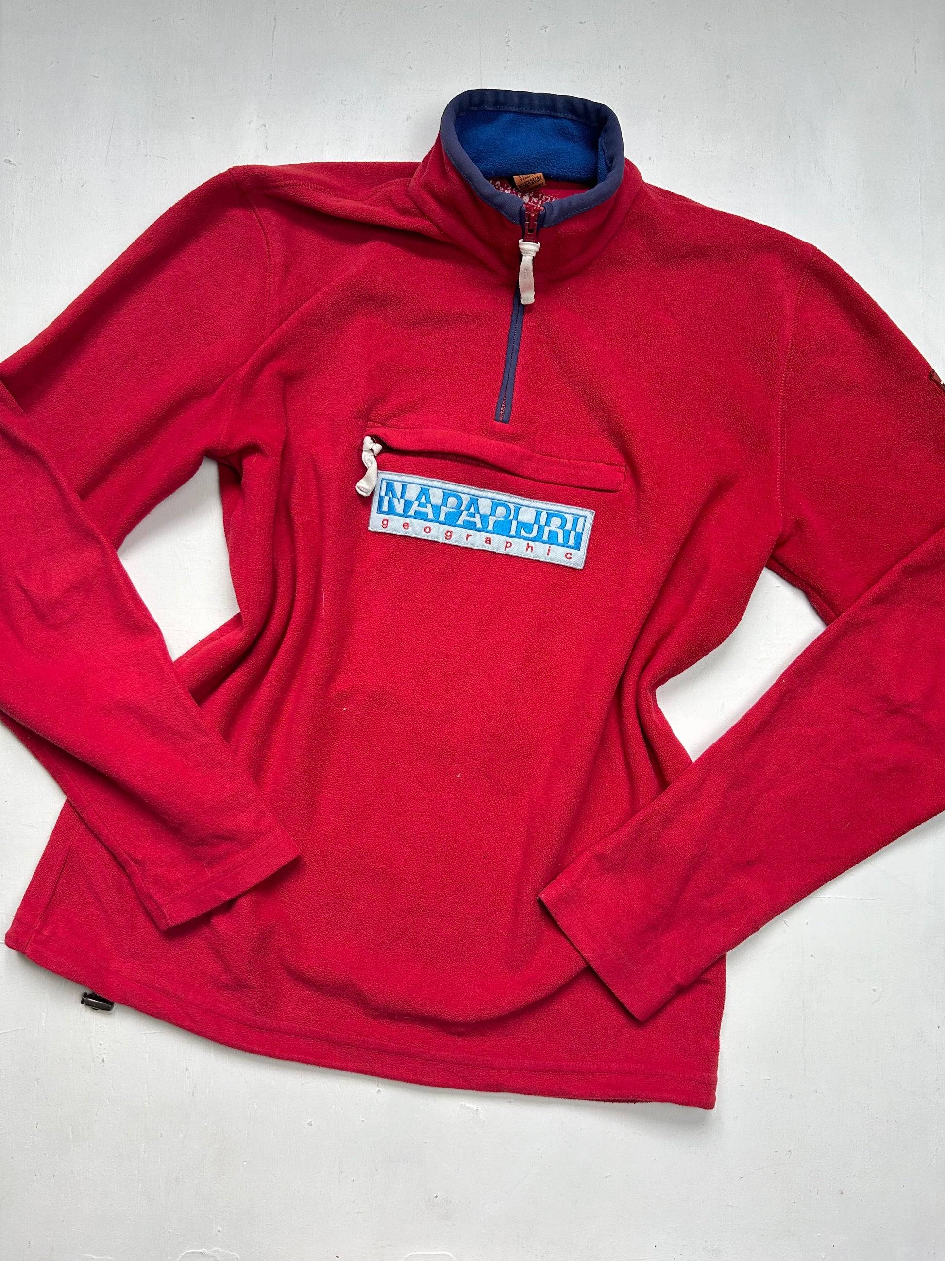 Red half zip fleece sweatshirt (M)