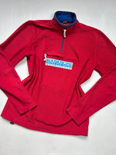 Red half zip fleece sweatshirt (M)