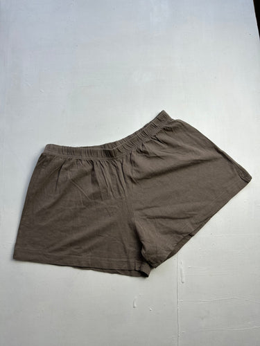 Brown mid rise mini/ micro joggers short (S/M)