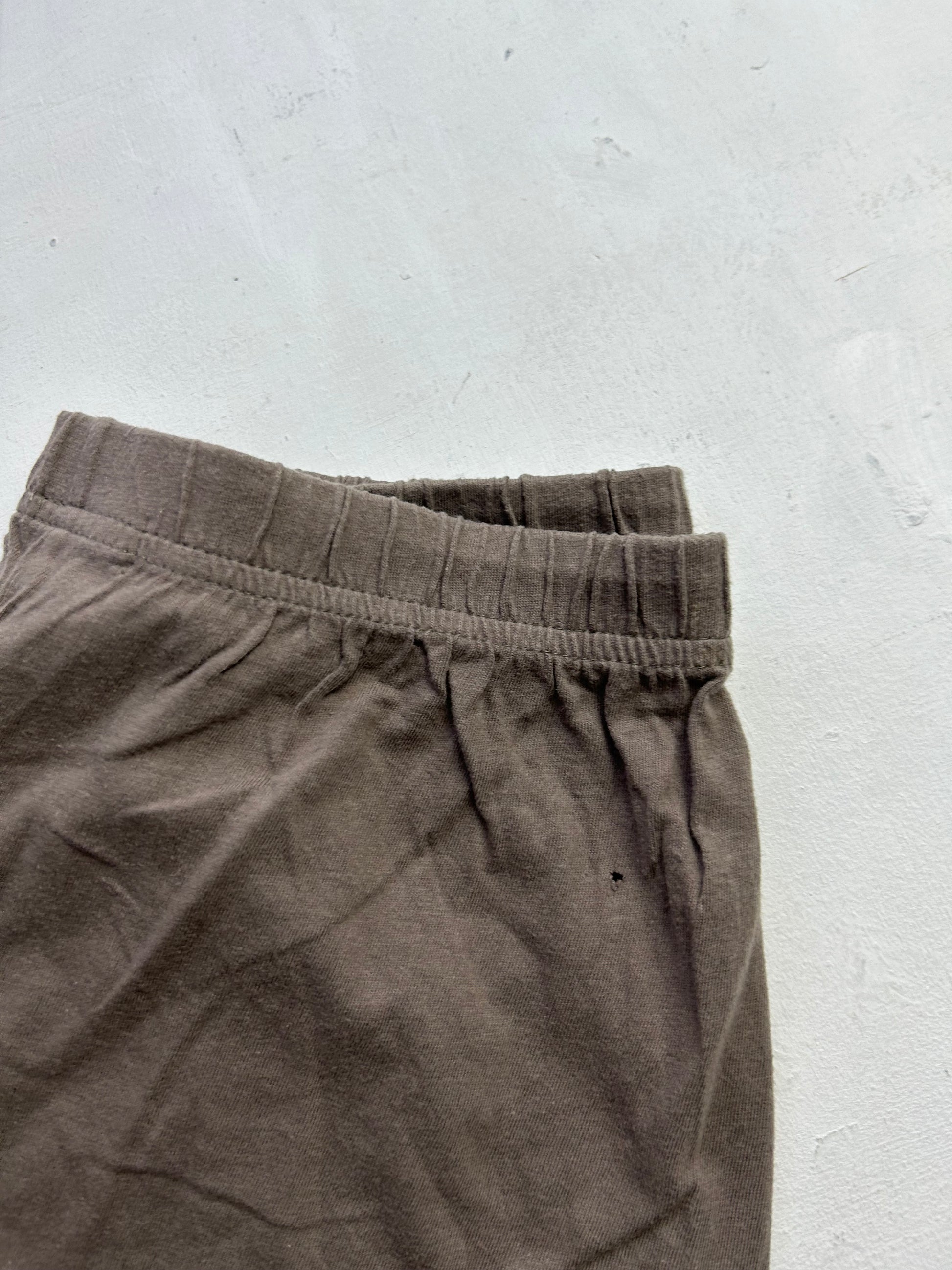 Brown mid rise mini/ micro joggers short (S/M)