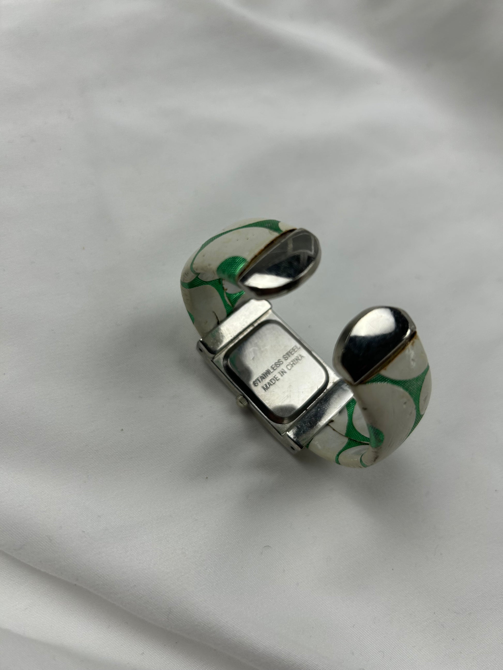 Vintage silver inox bracelet jewelry watch