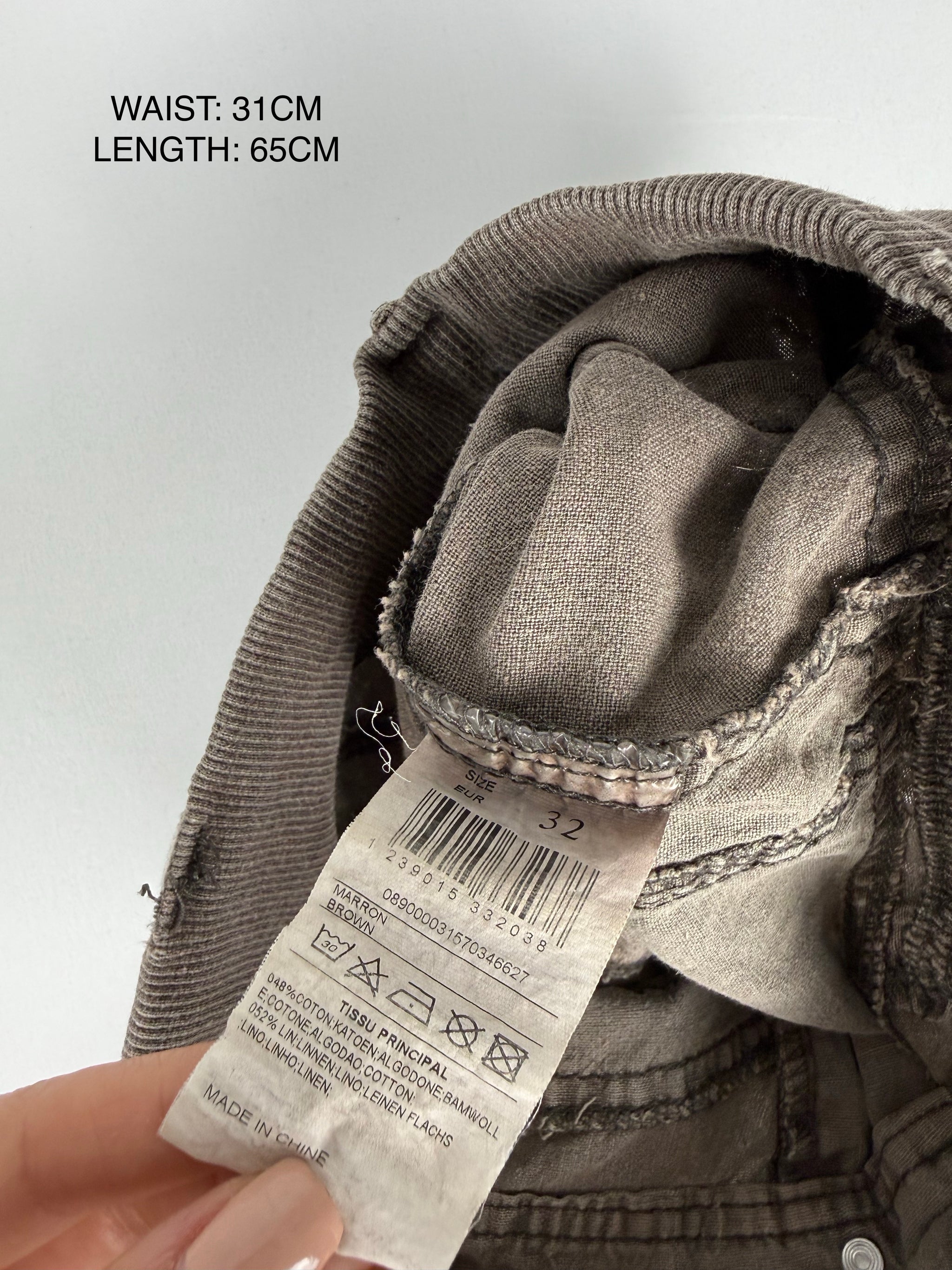 Khaki utility capri pants (XXS)