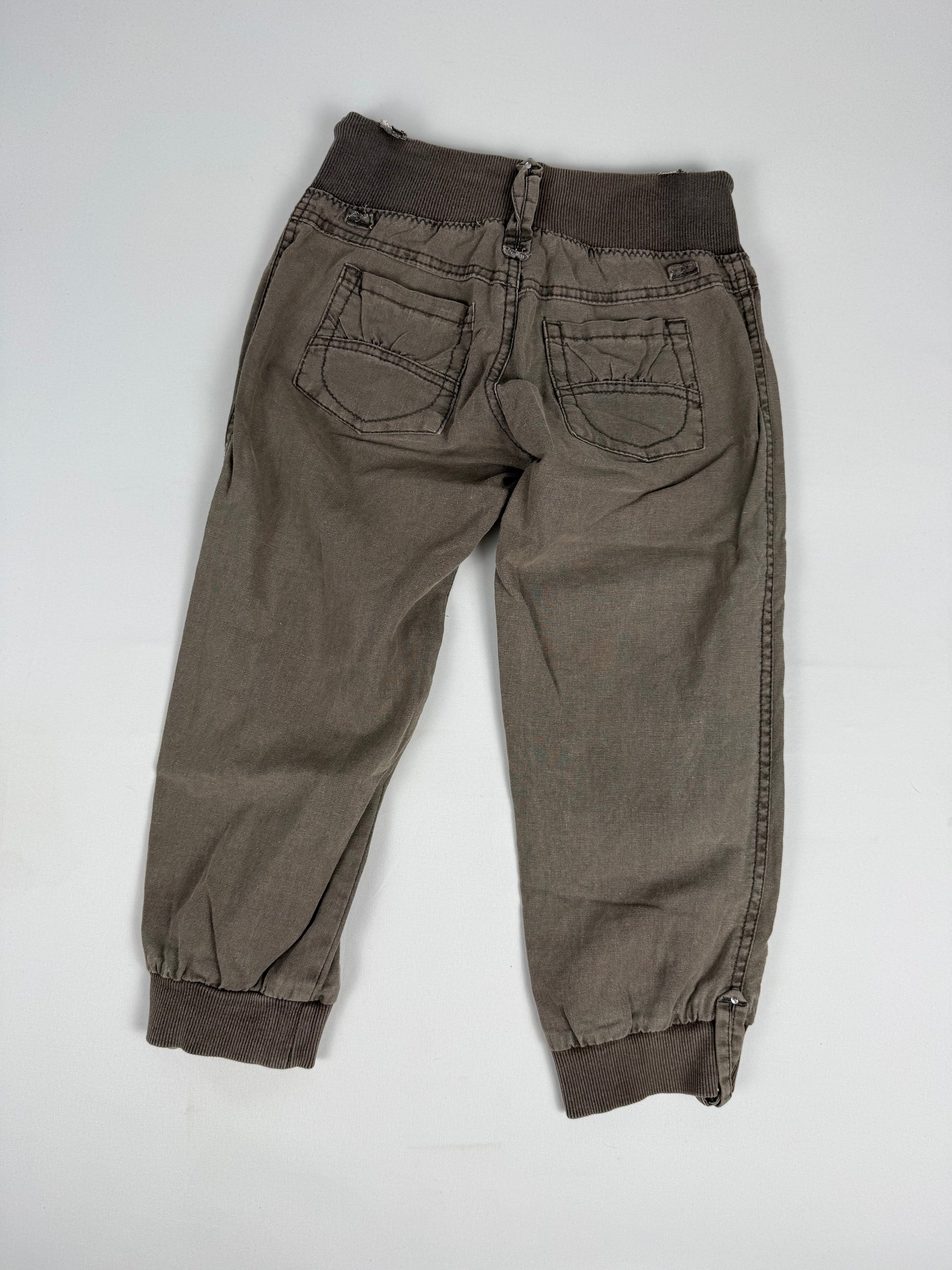 Khaki utility capri pants (XXS)