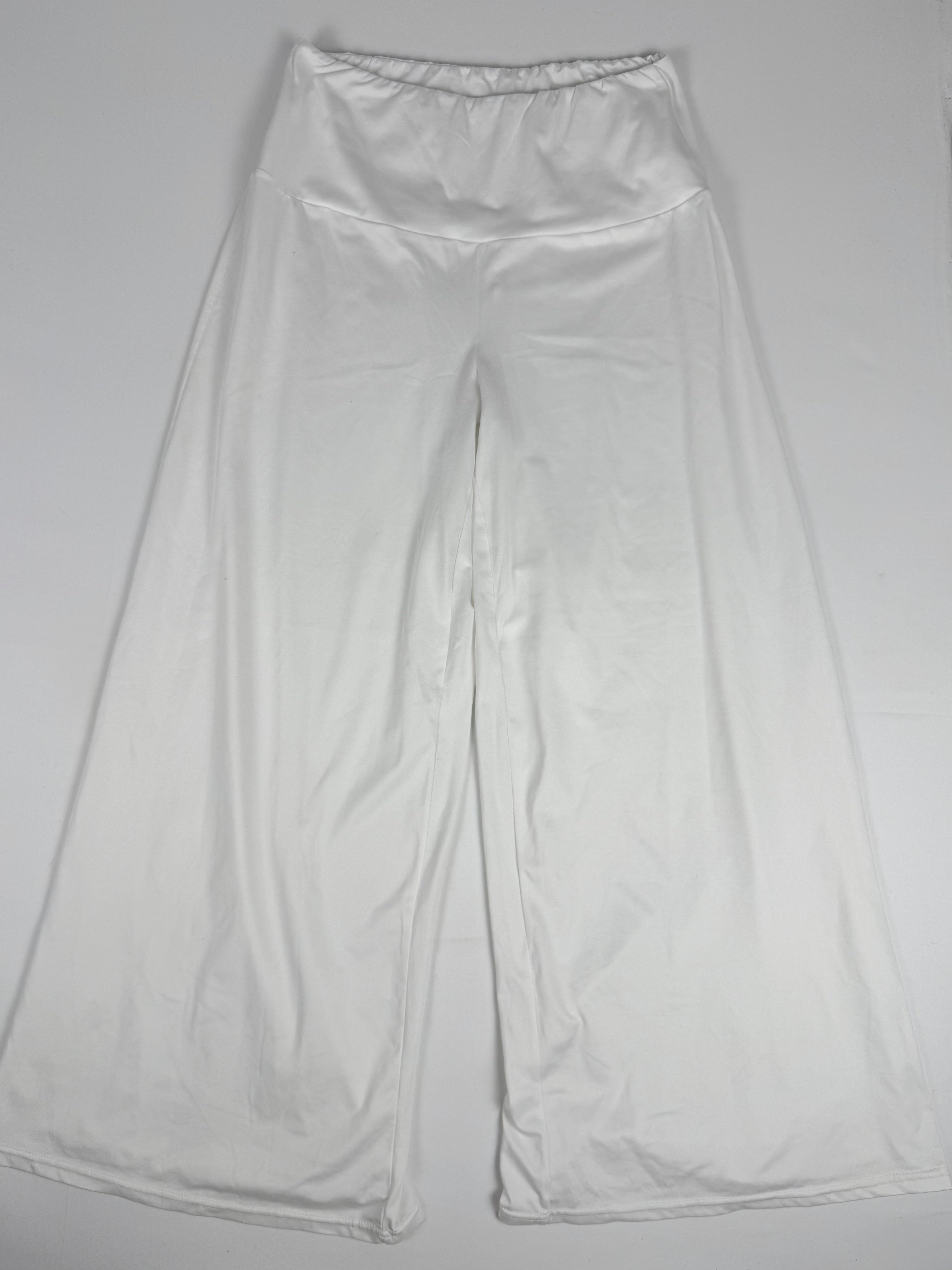 White low rise baggy pants (M)