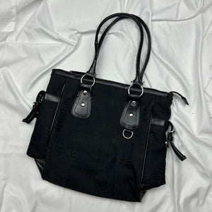 Black monogram shoulder bag (34x29cm)