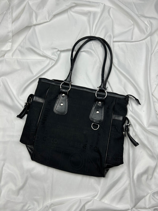 Black monogram shoulder bag (34x29cm)
