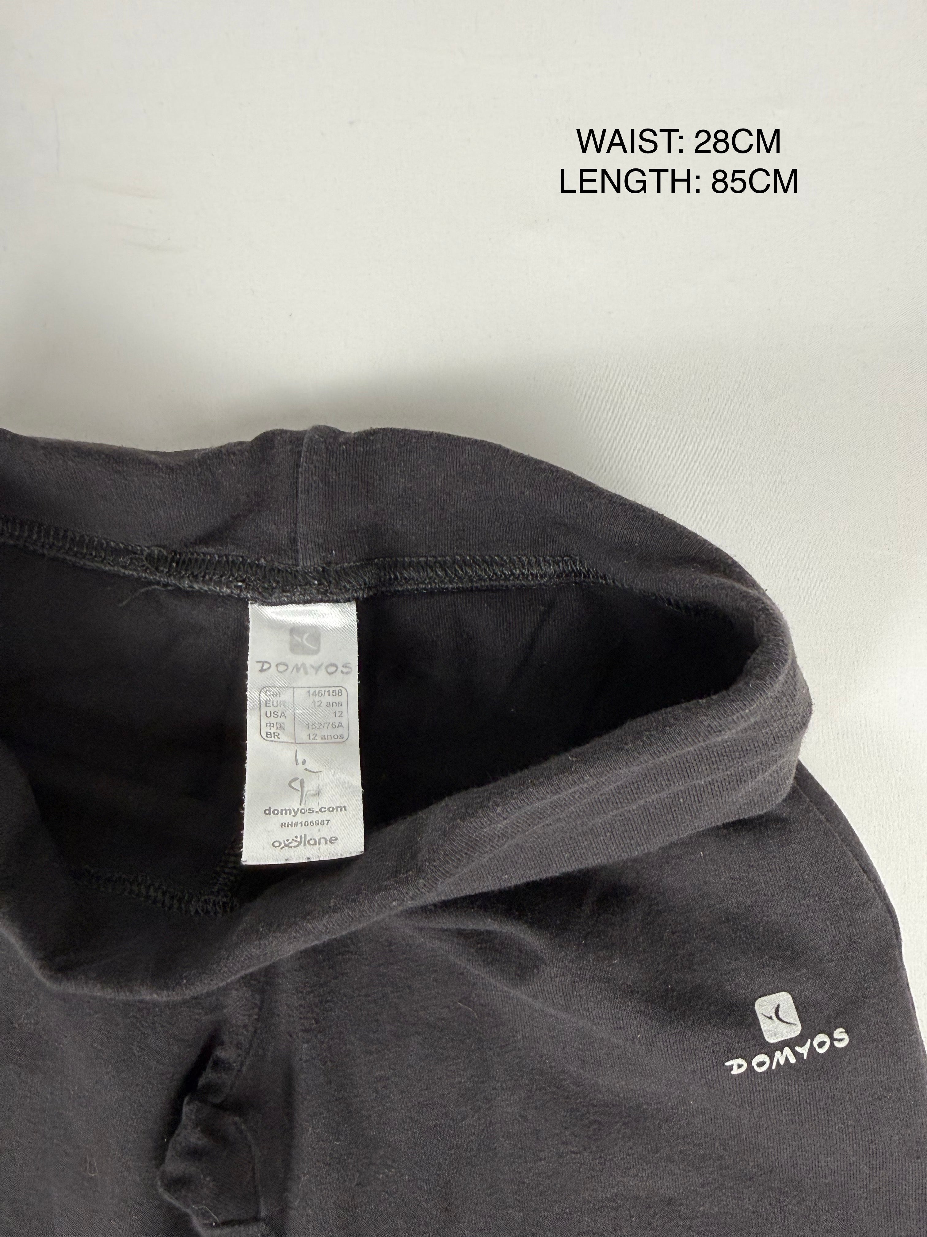 Black ultra low rise activewear pants (XS)
