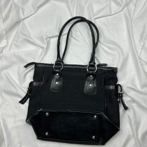 Black monogram shoulder bag (34x29cm)
