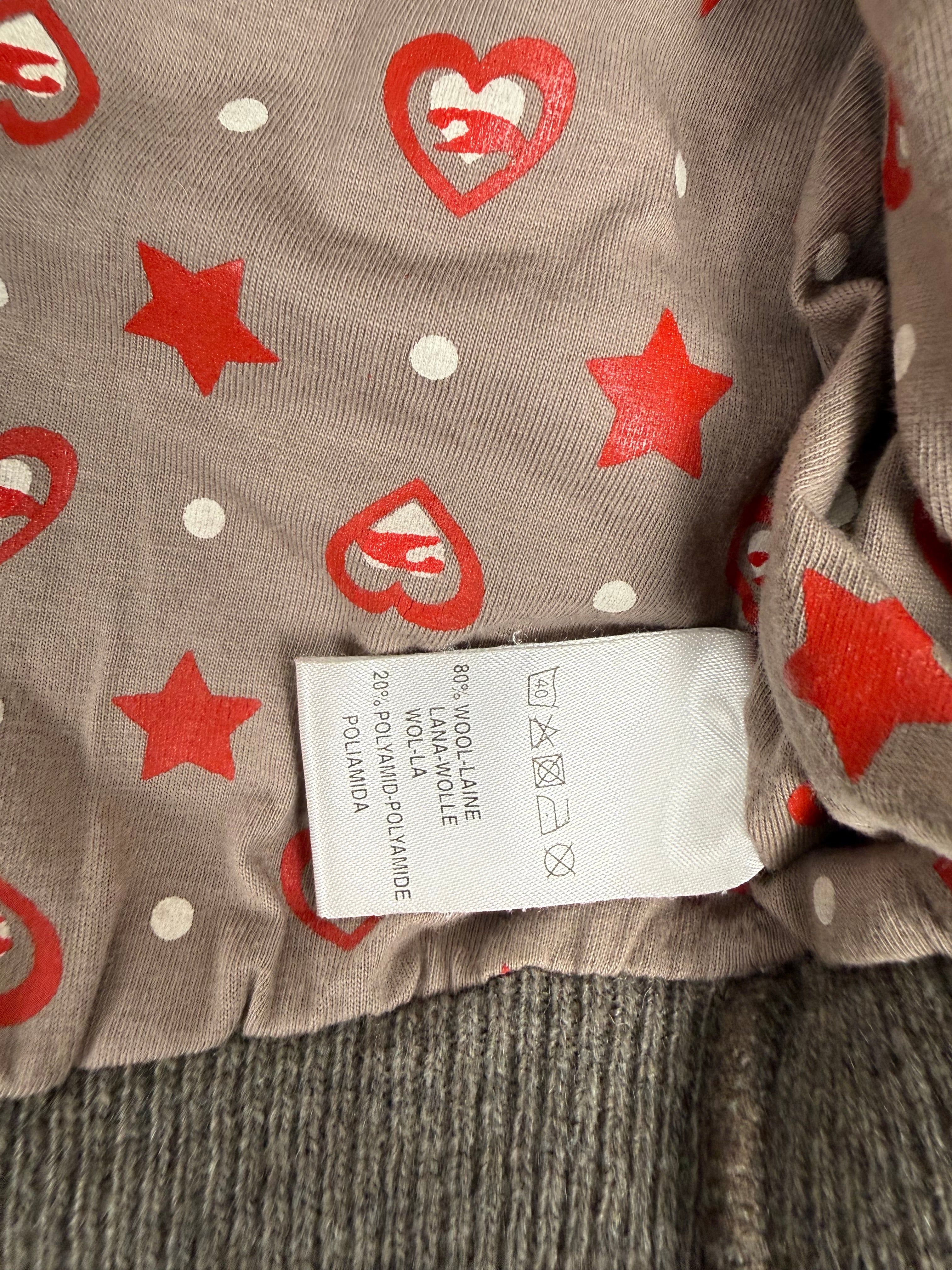 Khaki wool hooded jumper (L)