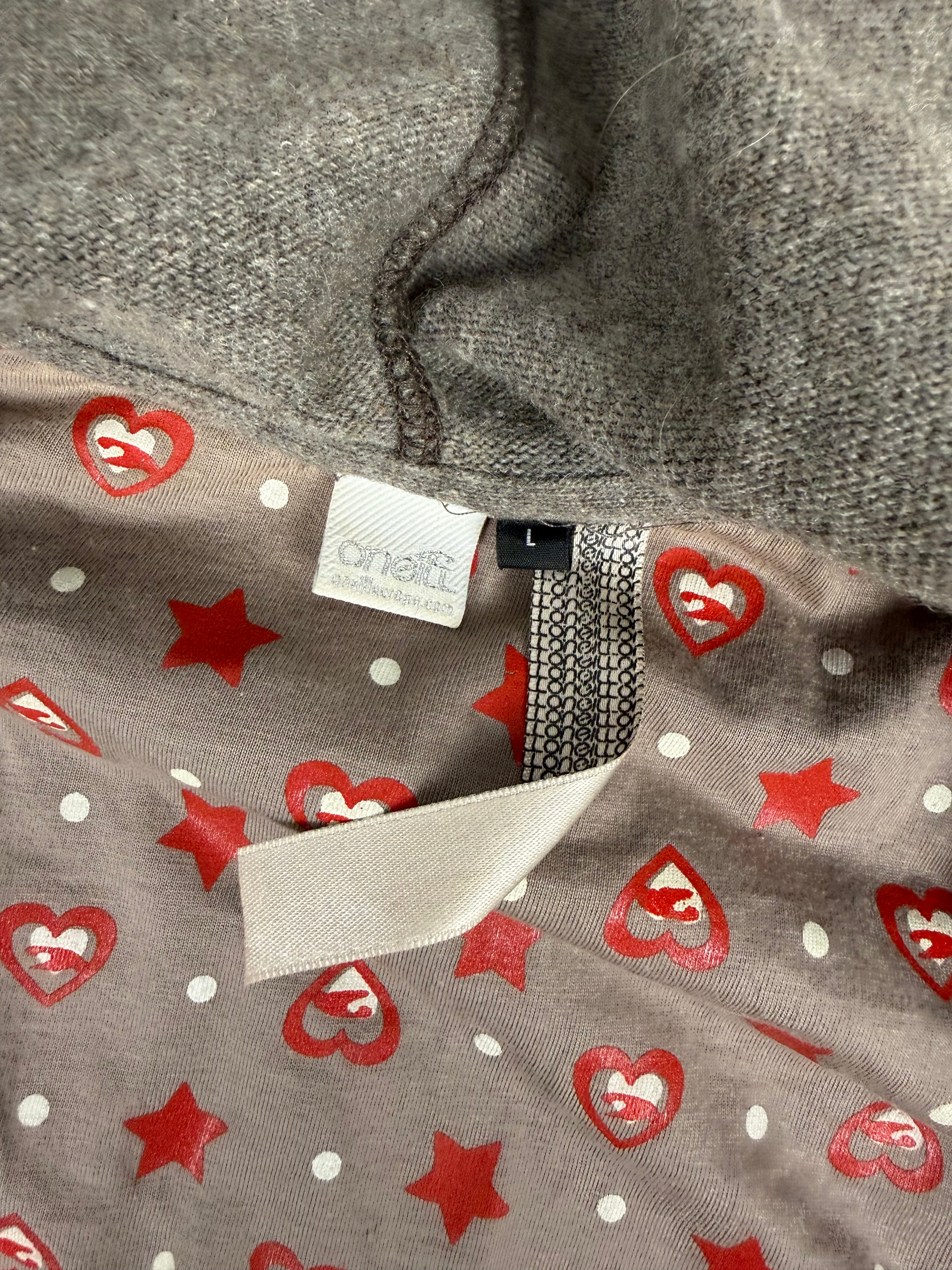 Khaki wool hooded jumper (L)