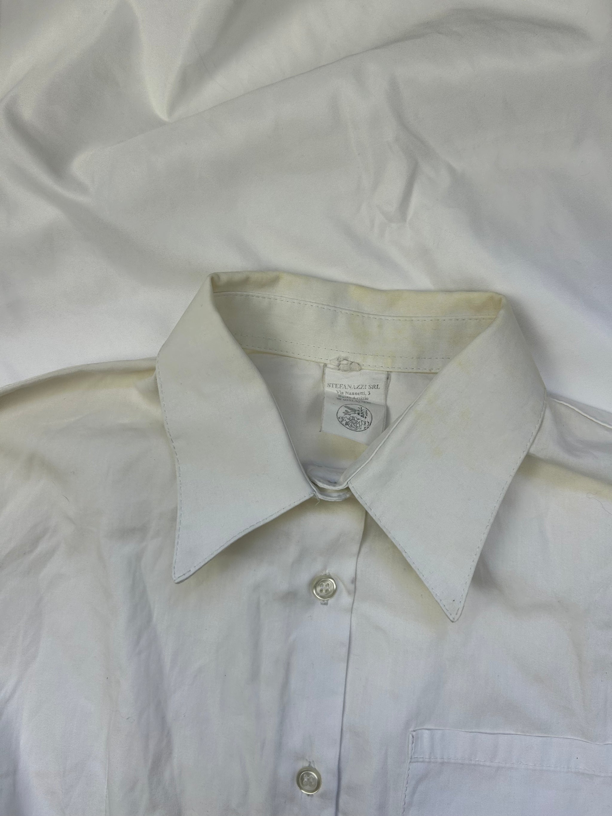 White long sleeves 100% cotton office shirt (S/M)