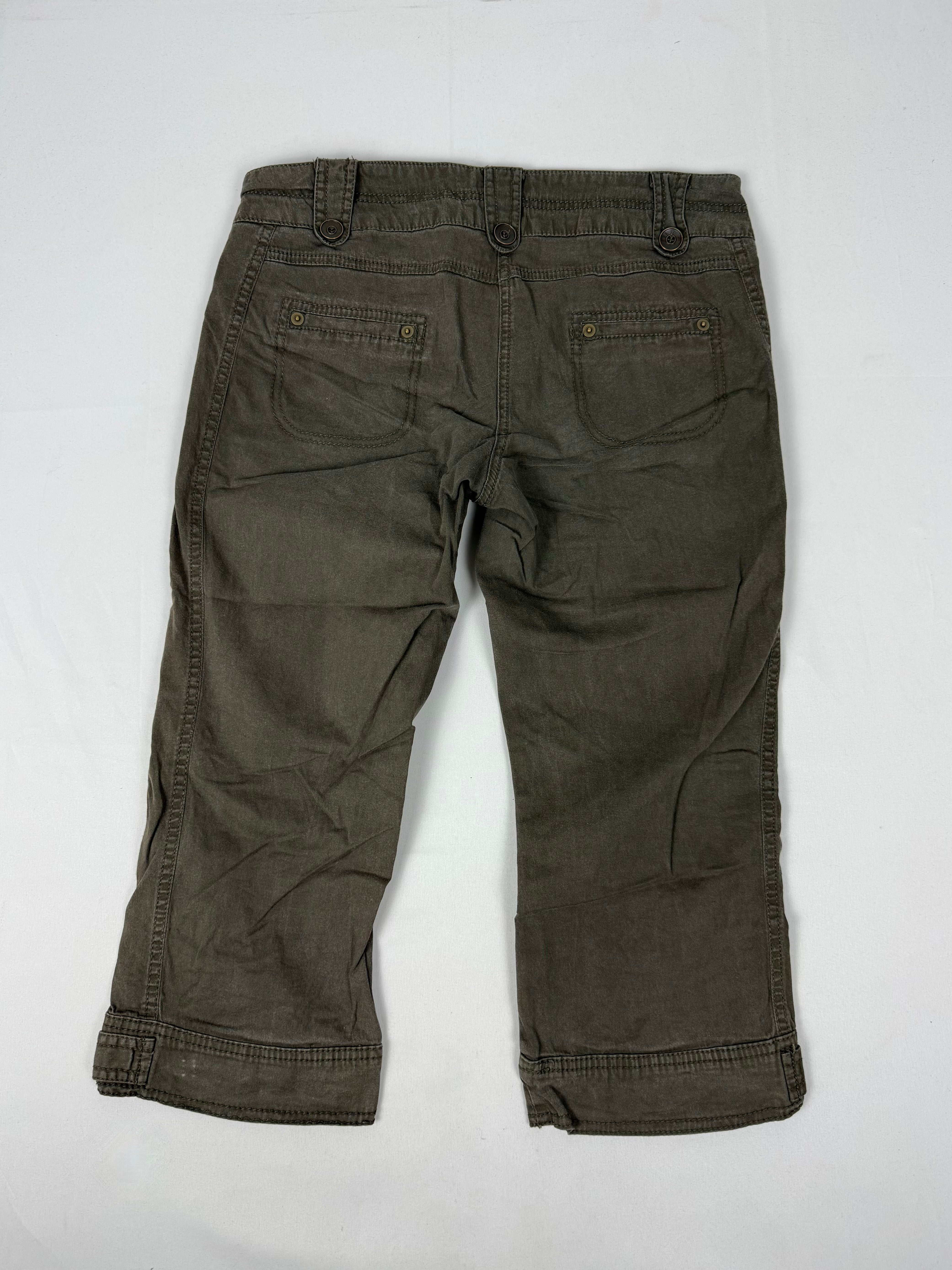 Khaki low rise capri pants (S/M)