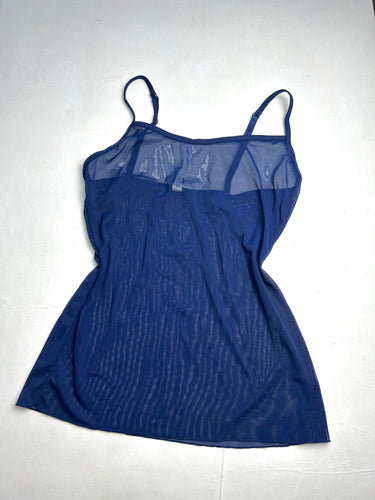 Blue mesh see trough cami top 90s y2k vintage (L)