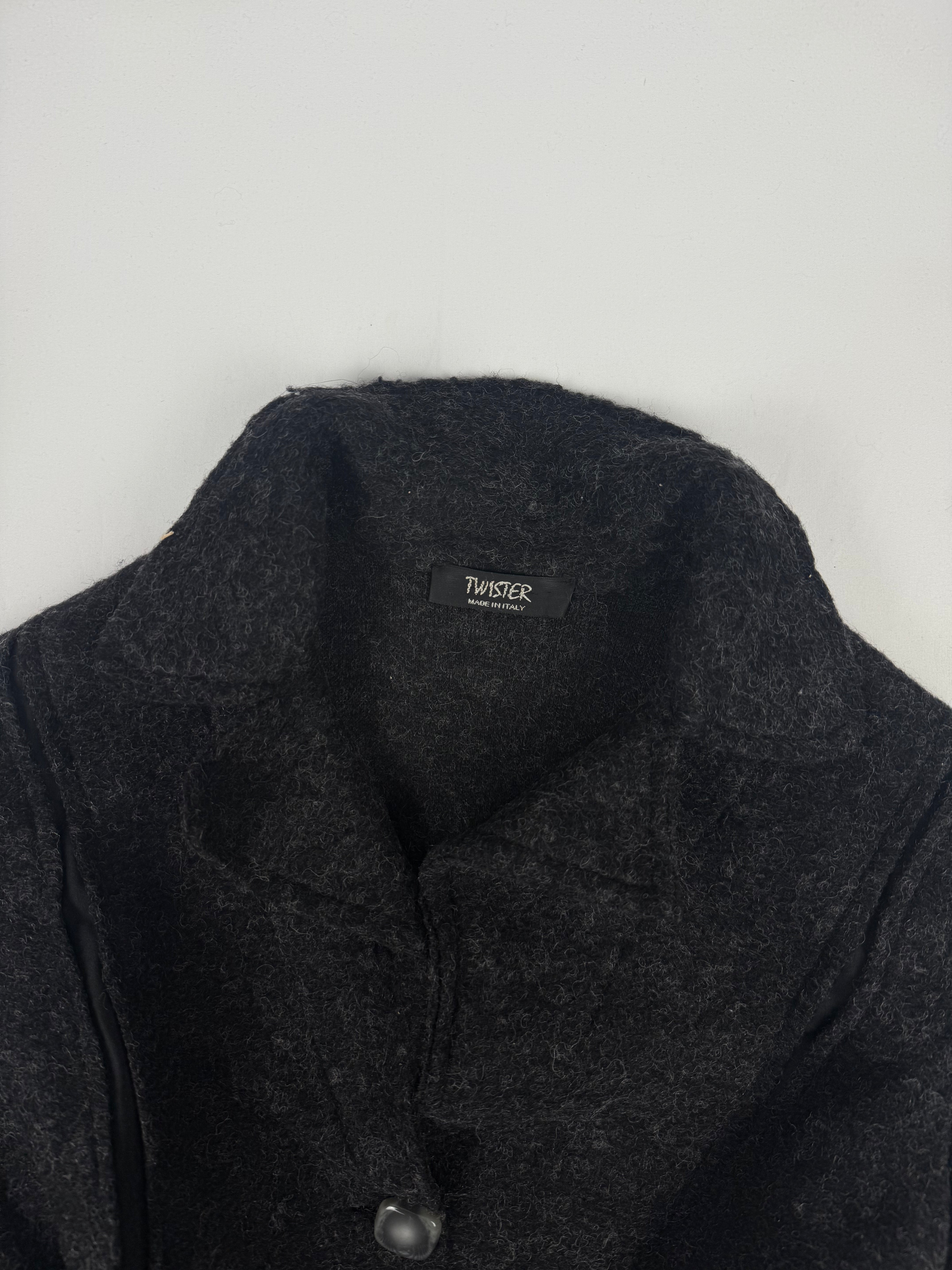Dark grey tight fit wool jacket (S/M)