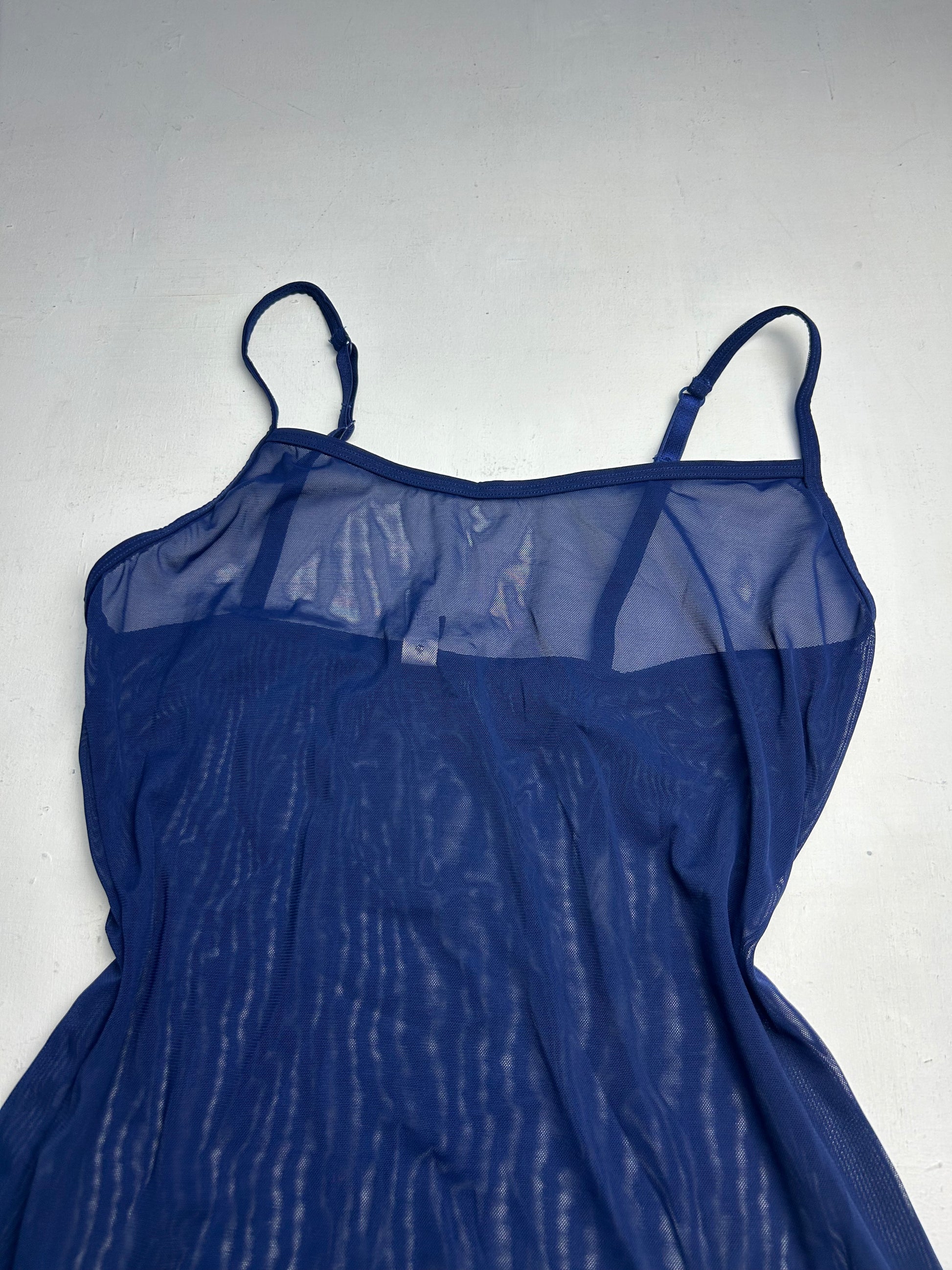 Blue mesh see trough cami top 90s y2k vintage (L)