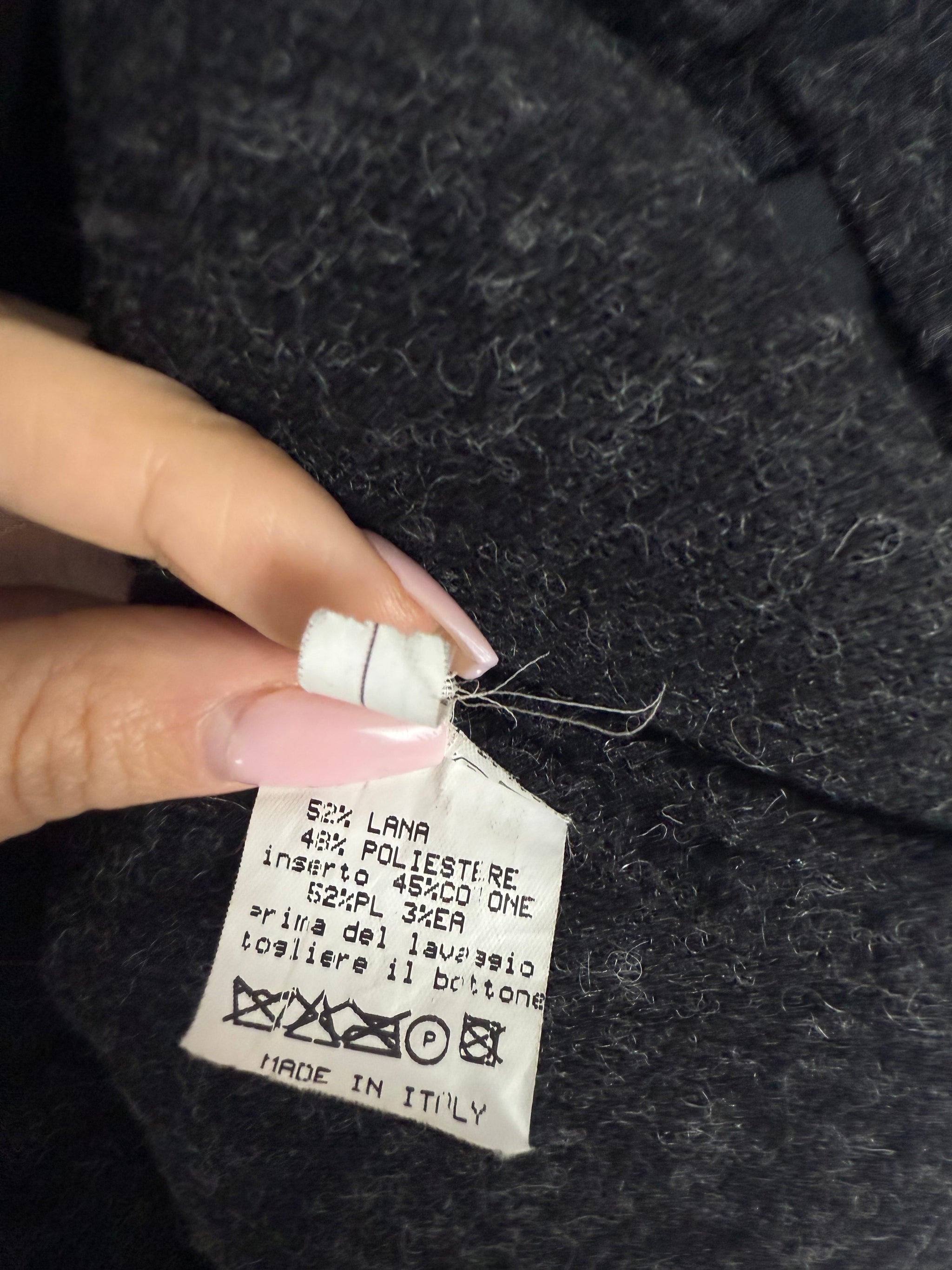 Dark grey tight fit wool jacket (S/M)