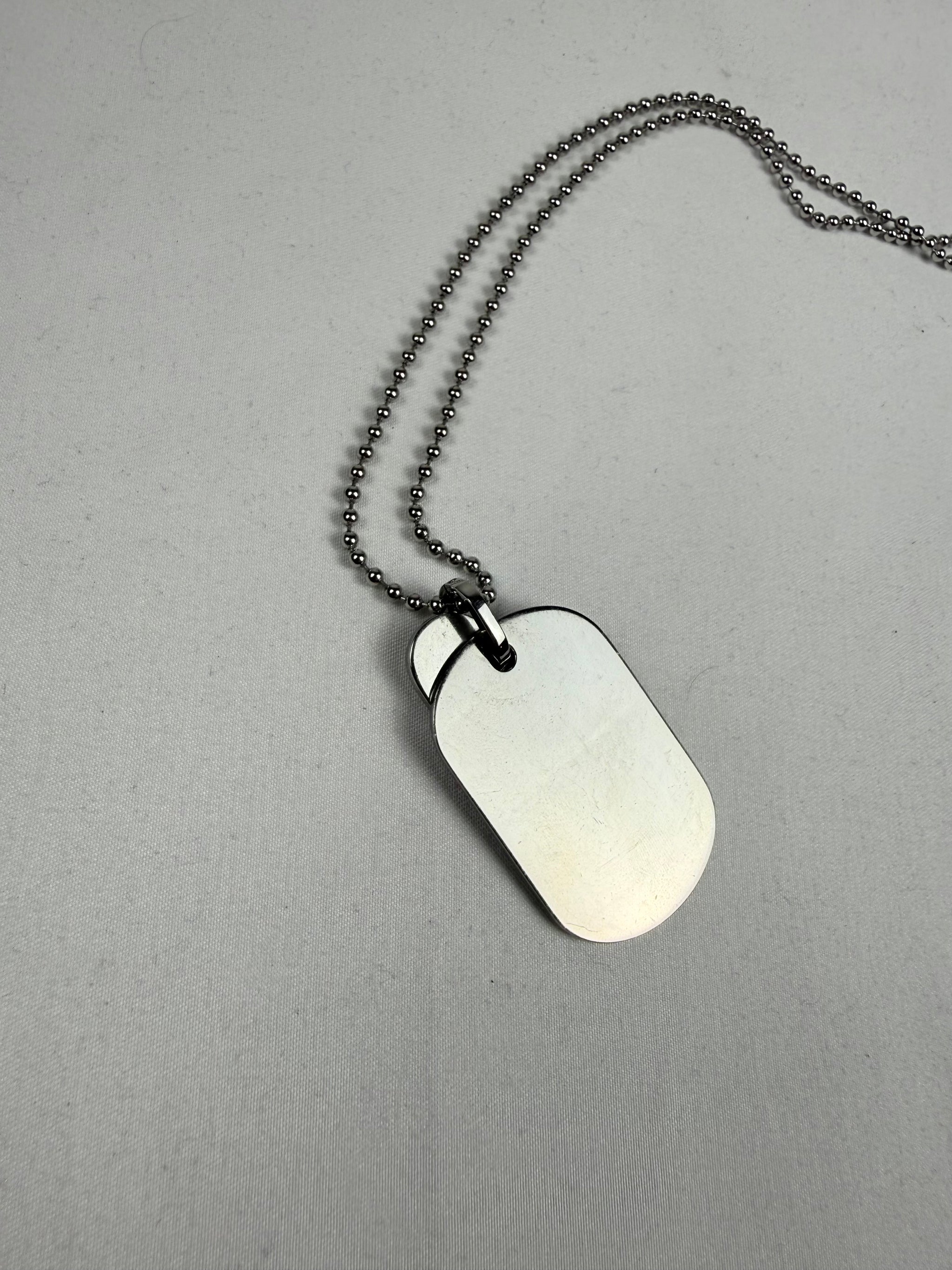 Silver stainless steel charms necklace