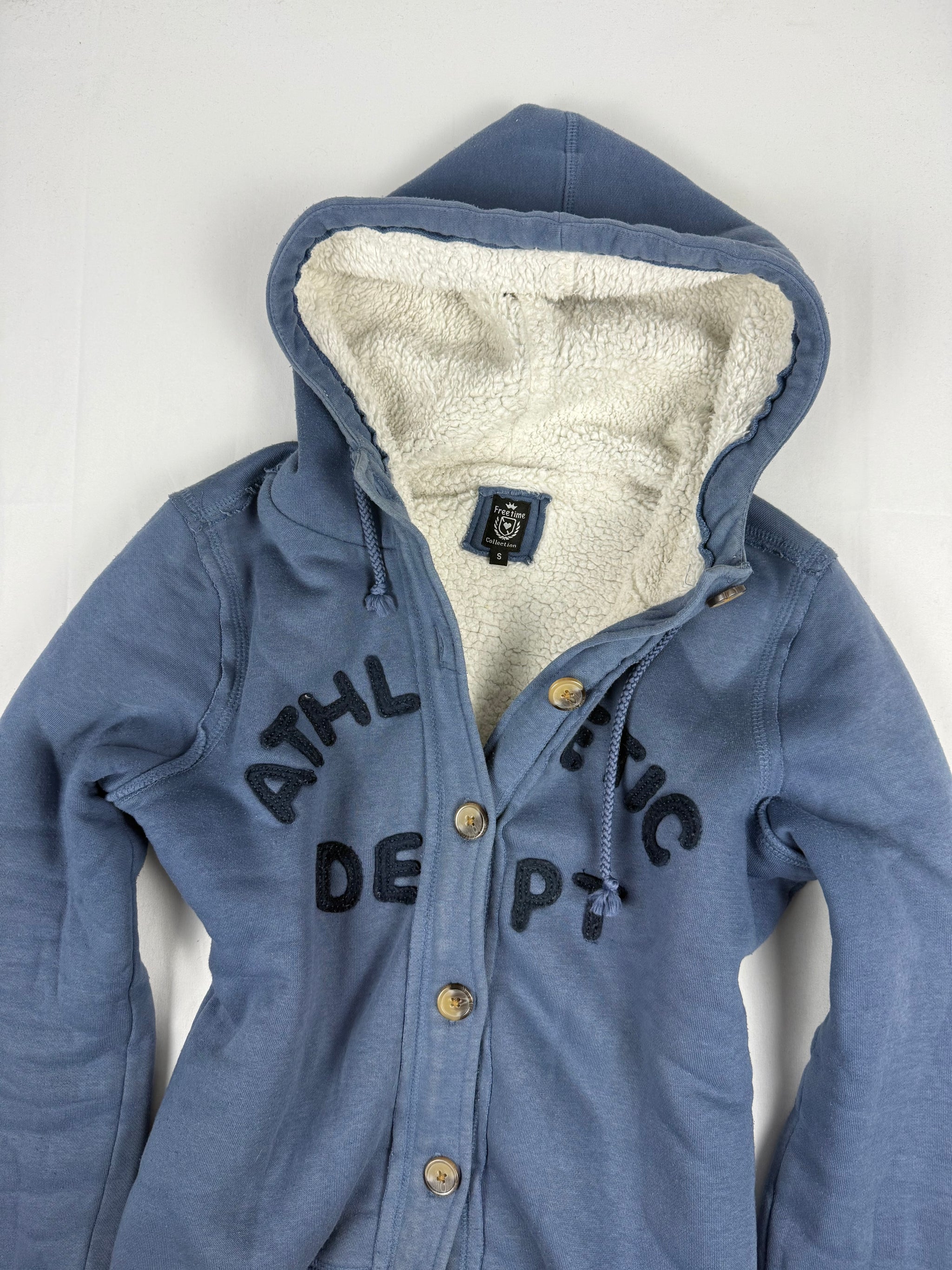 Blue inside fleece vintage cotton jacket (S)