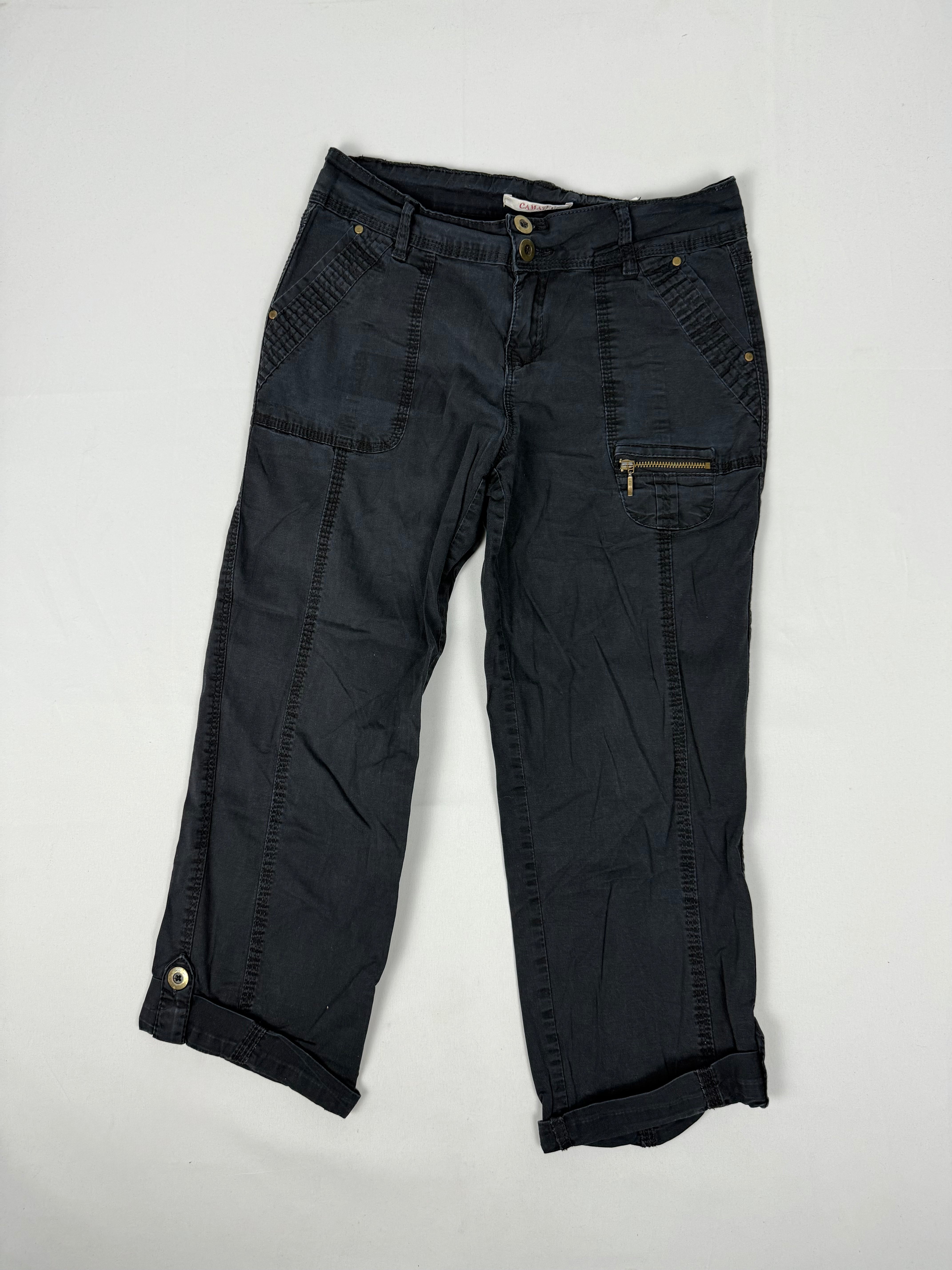 Black utility low rise capri pants (S/M)