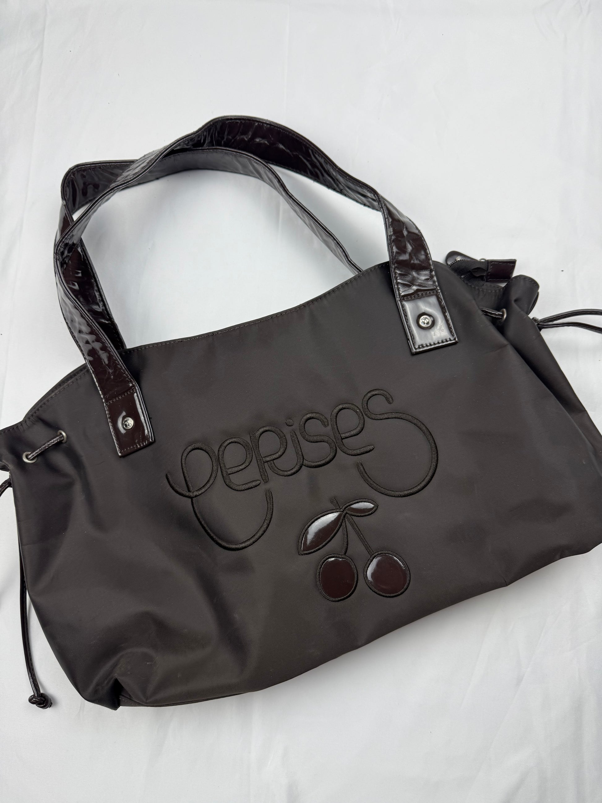 Brown logo uni shoulder bag (45x21 cm)