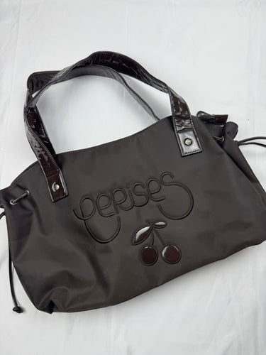 Brown logo uni shoulder bag (45x21 cm)