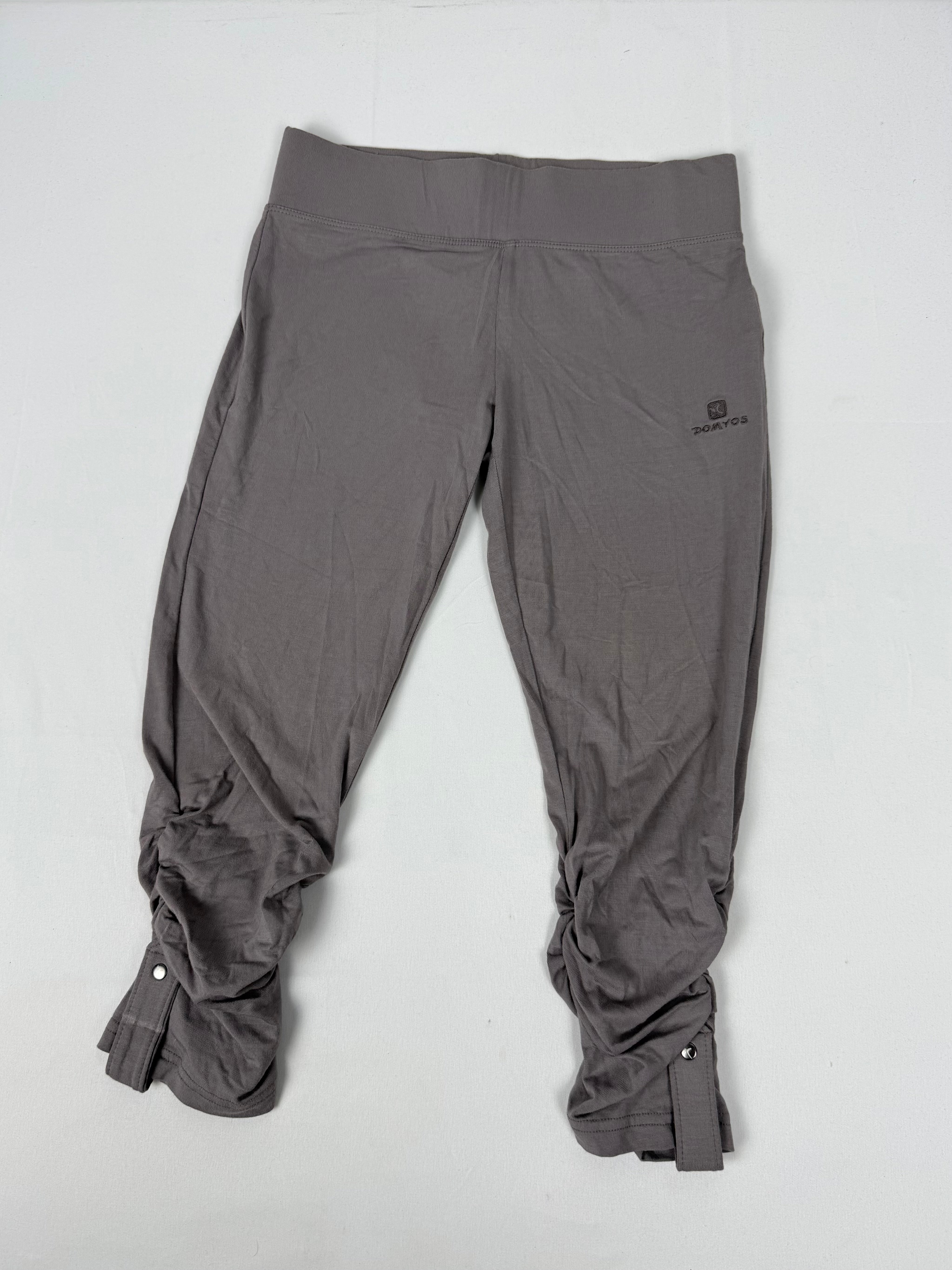 Khaki ruched  low rise capri pants (XS/S)