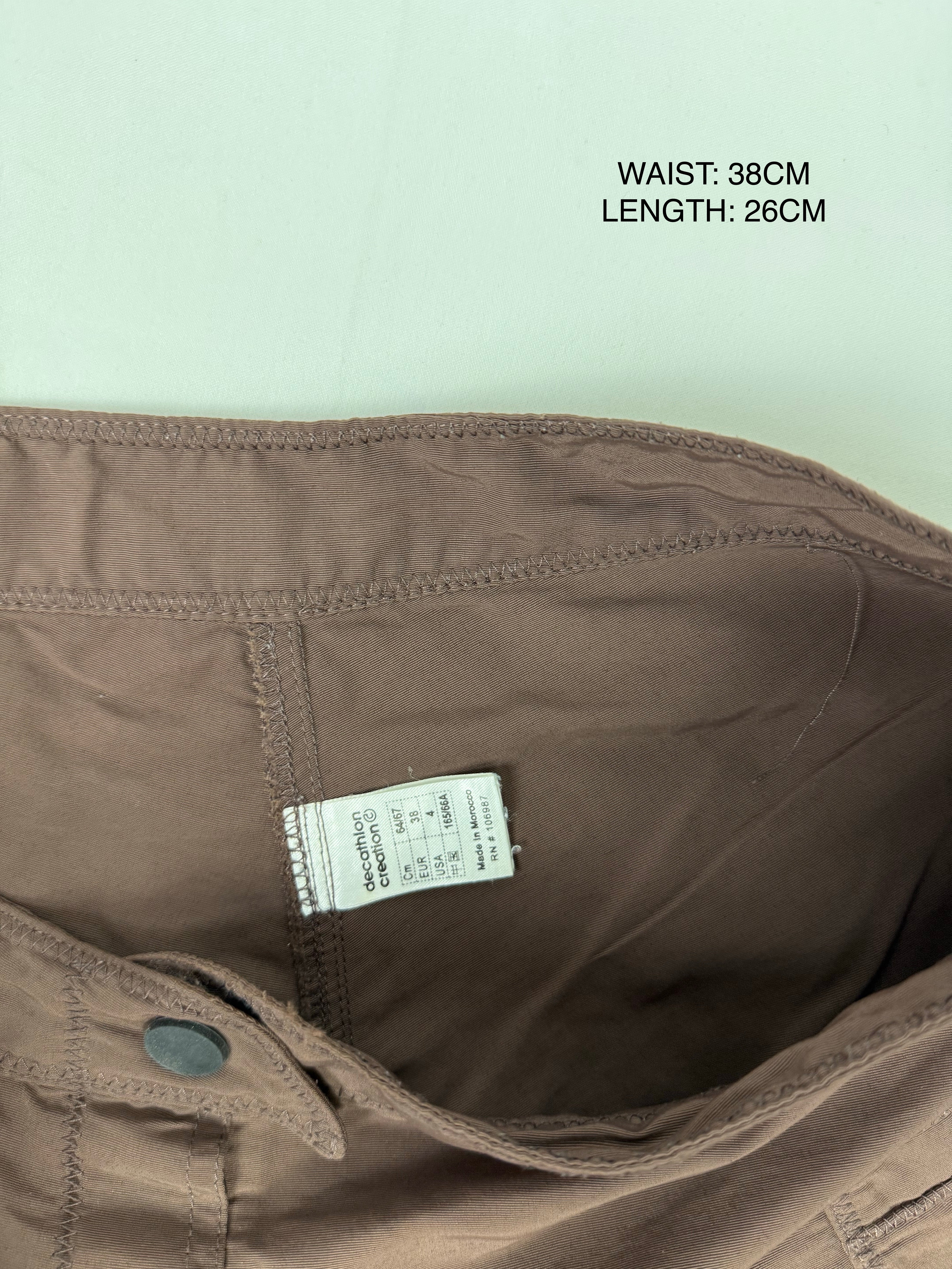 Brown low rise mini short (M)