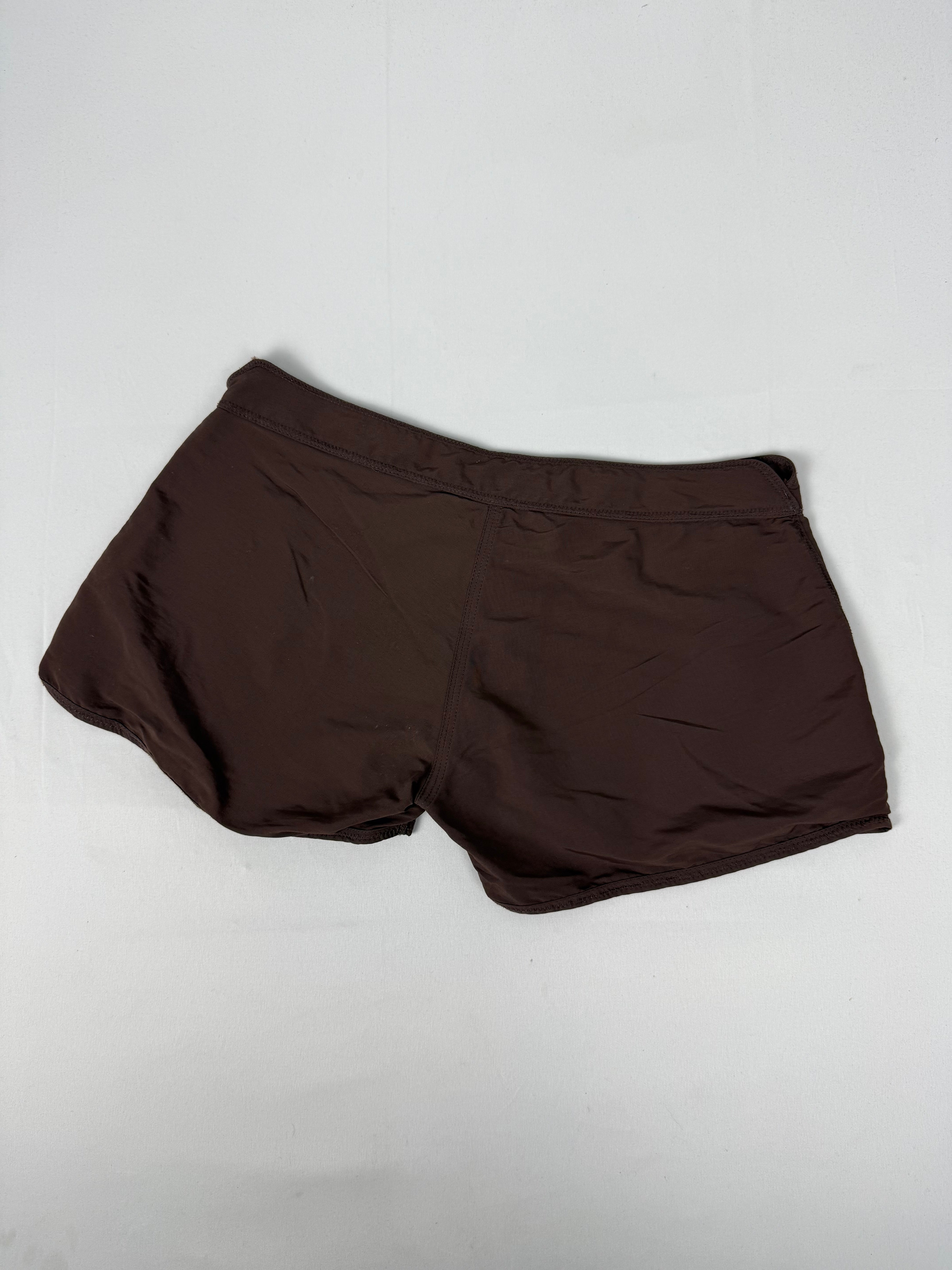 Brown low rise mini short (M)