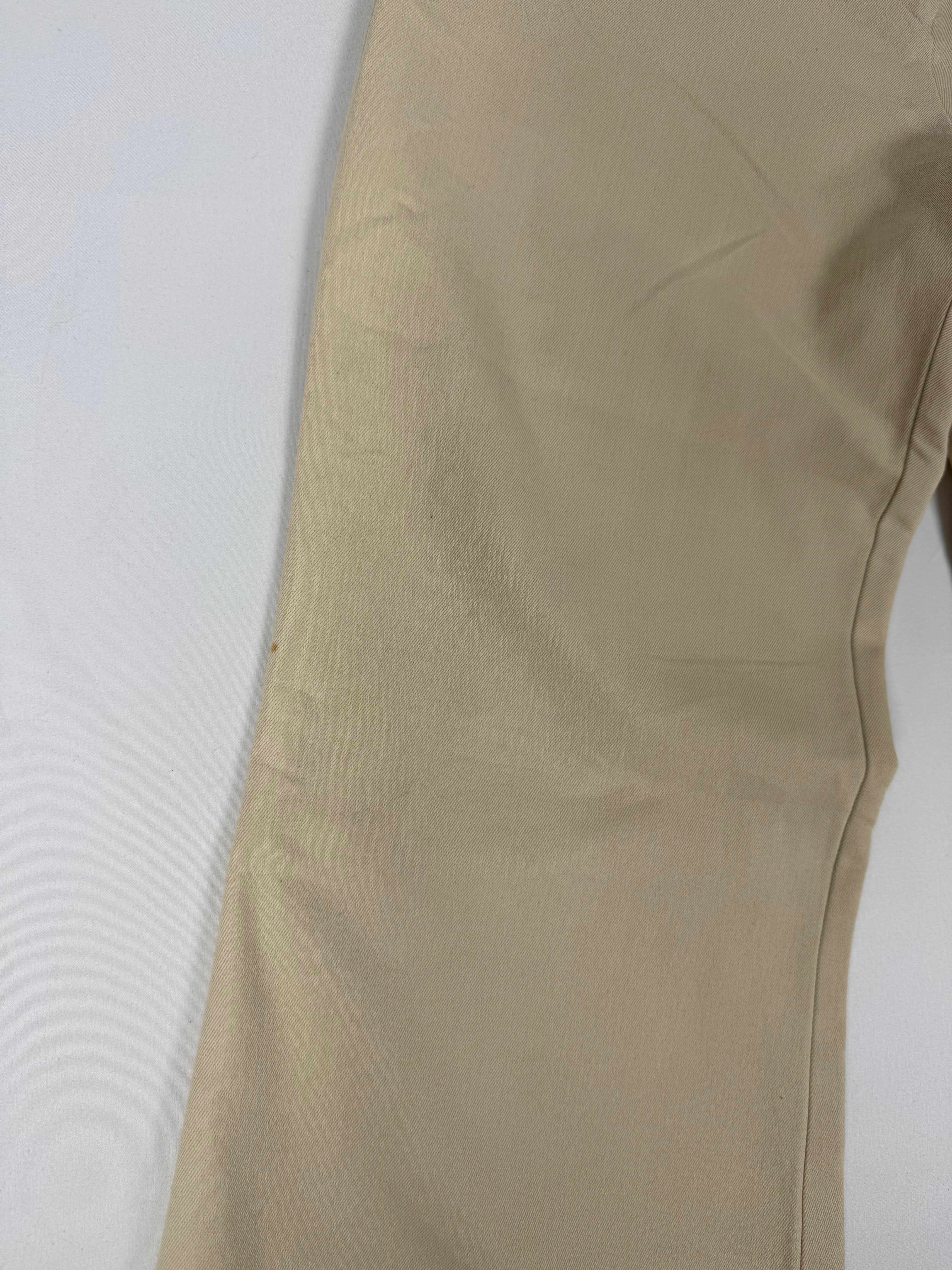 Beige low waist office flare pants (M)